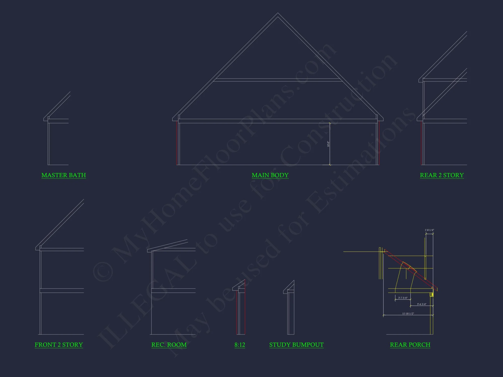 Elegant house Floor Plan with CAD Blueprints and Modern Designs