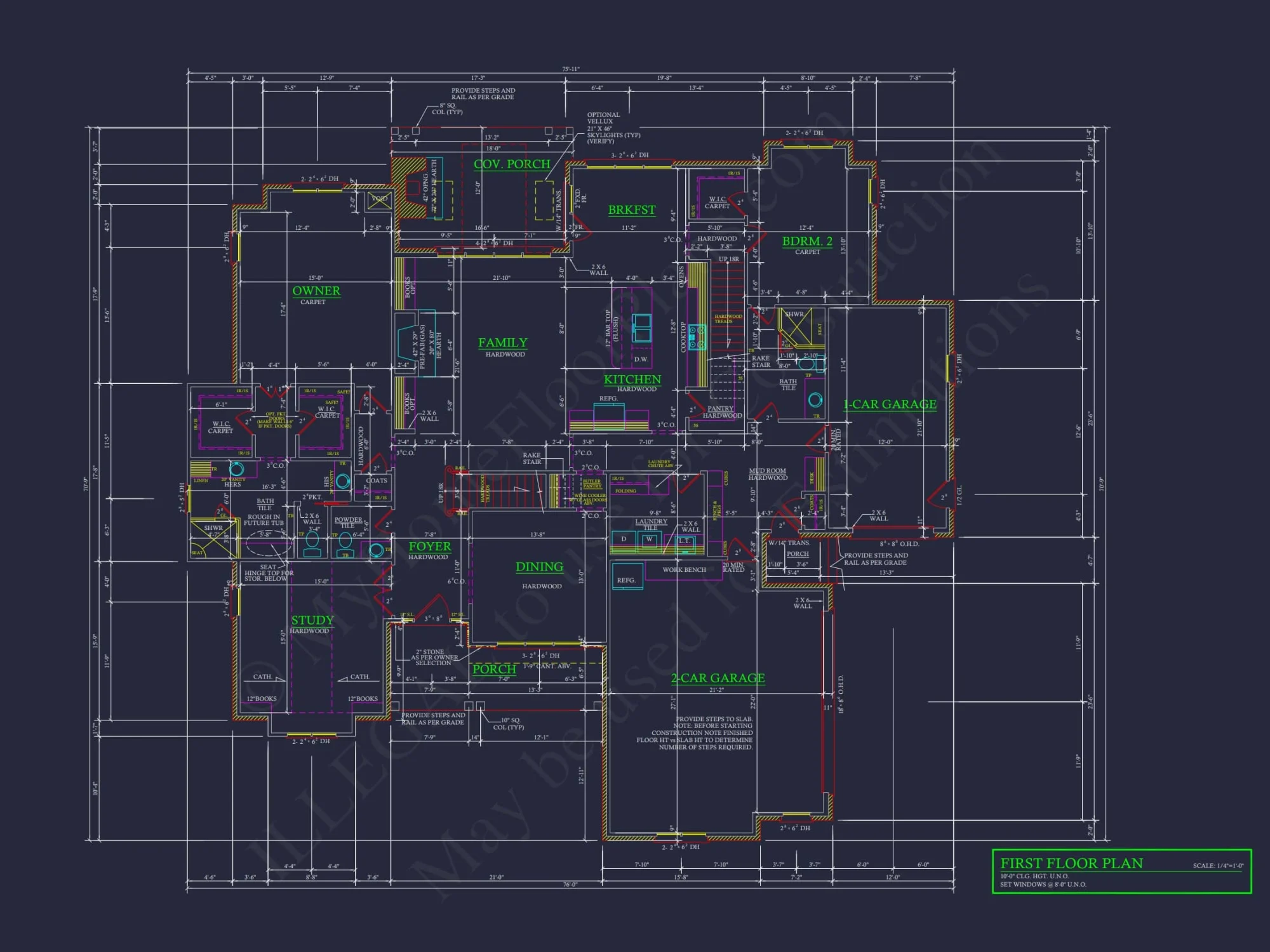 Elegant house Floor Plan with CAD Blueprints and Modern Designs
