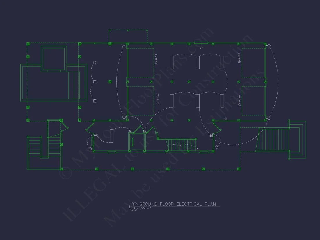 Beach house Floor Plan with CAD, 5 Bedrooms, and 2 Levels