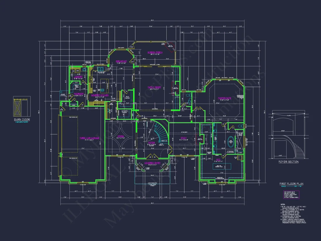 Custom house Floor Plan with Spacious CAD Designs & Blueprint