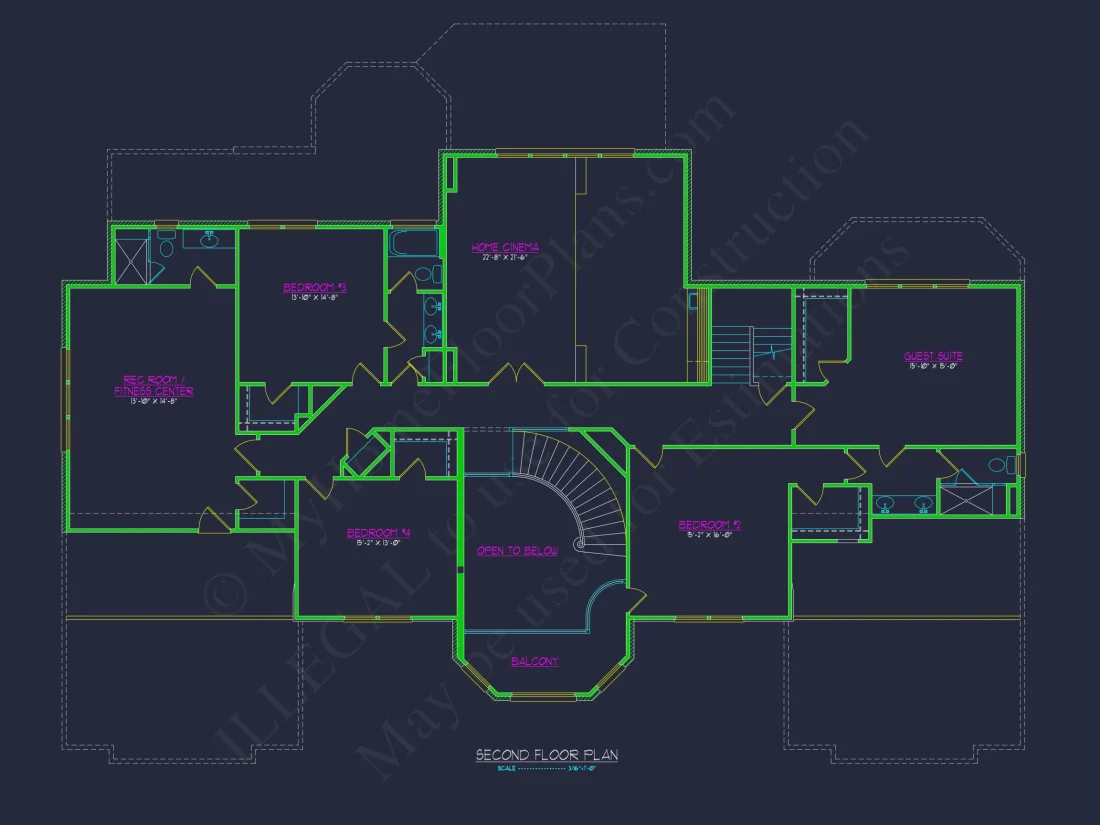 Custom house Floor Plan with Spacious CAD Designs & Blueprint