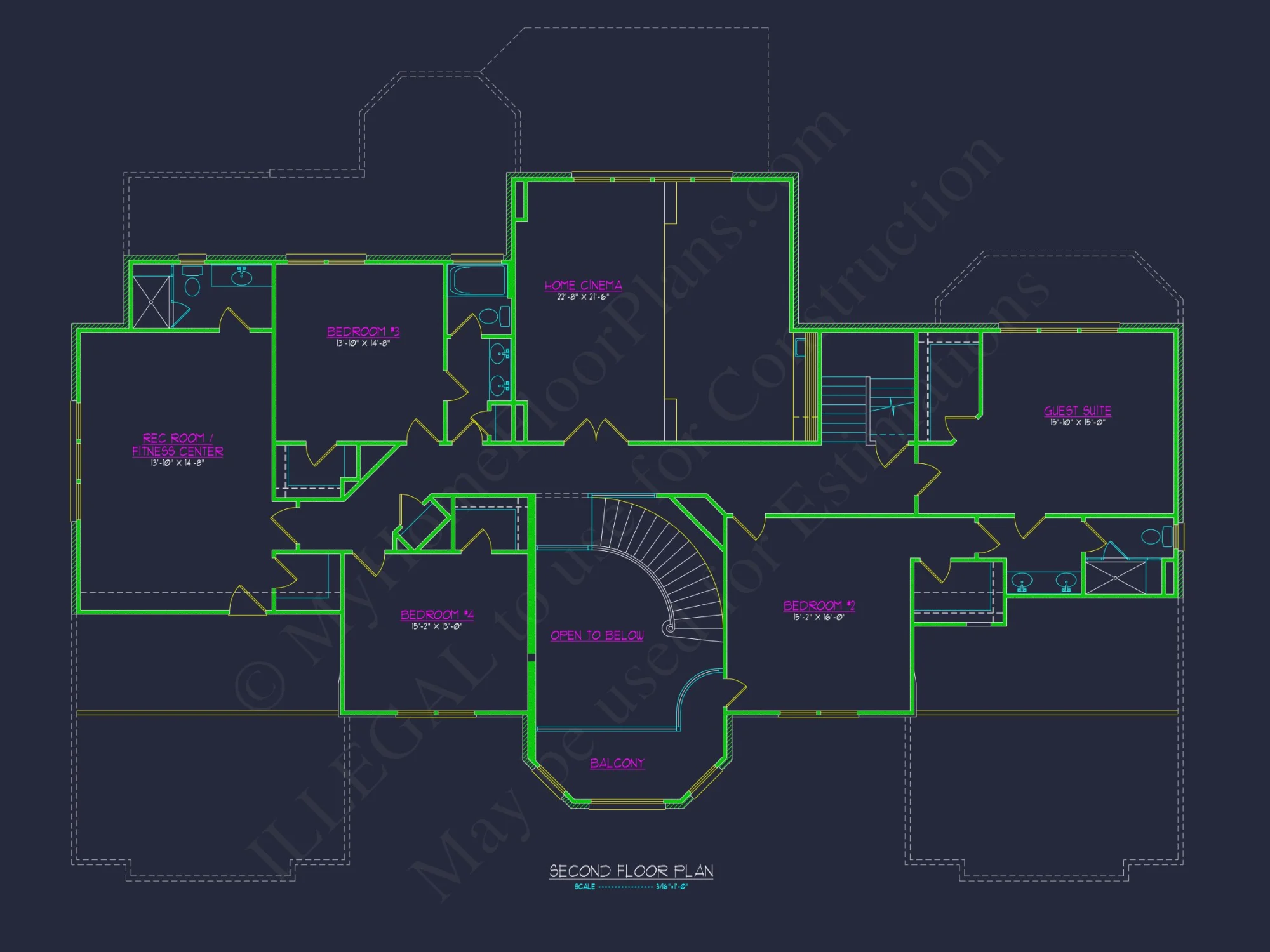 Custom house Floor Plan with Spacious CAD Designs & Blueprint