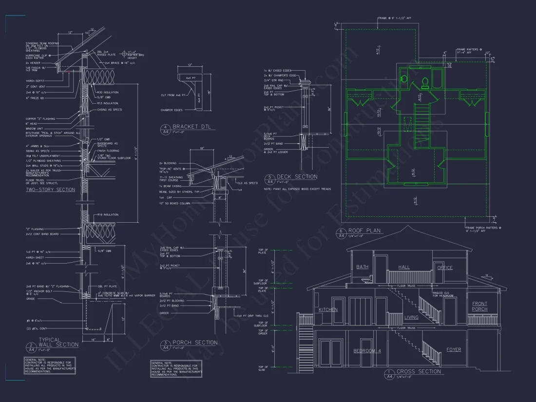 Modern 2-Story Beach house Floor Plan