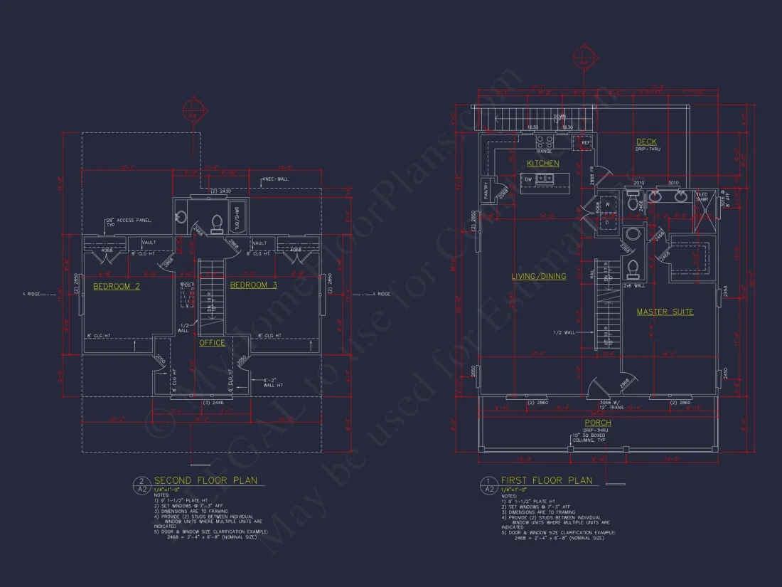 Modern 2-Story Beach house Floor Plan
