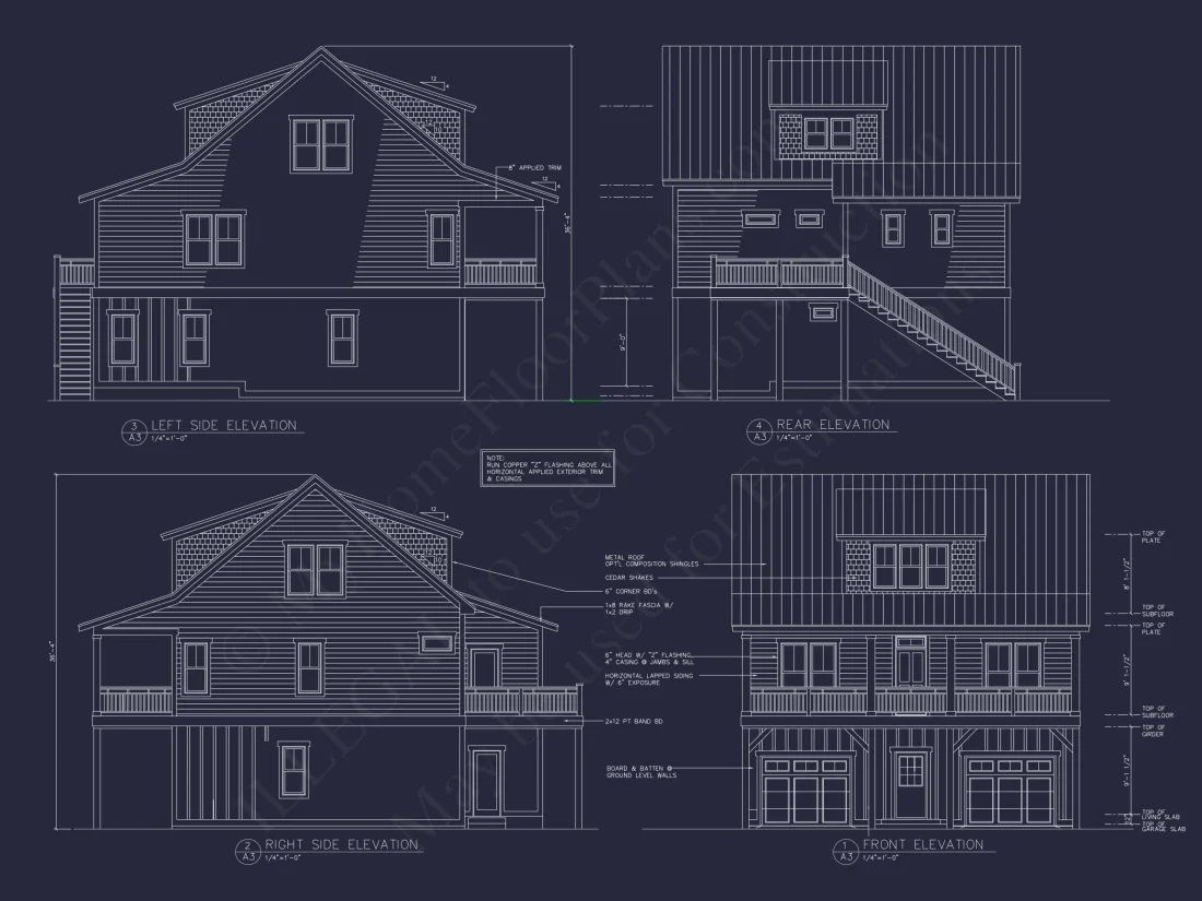 Modern 2-Story Beach house Floor Plan