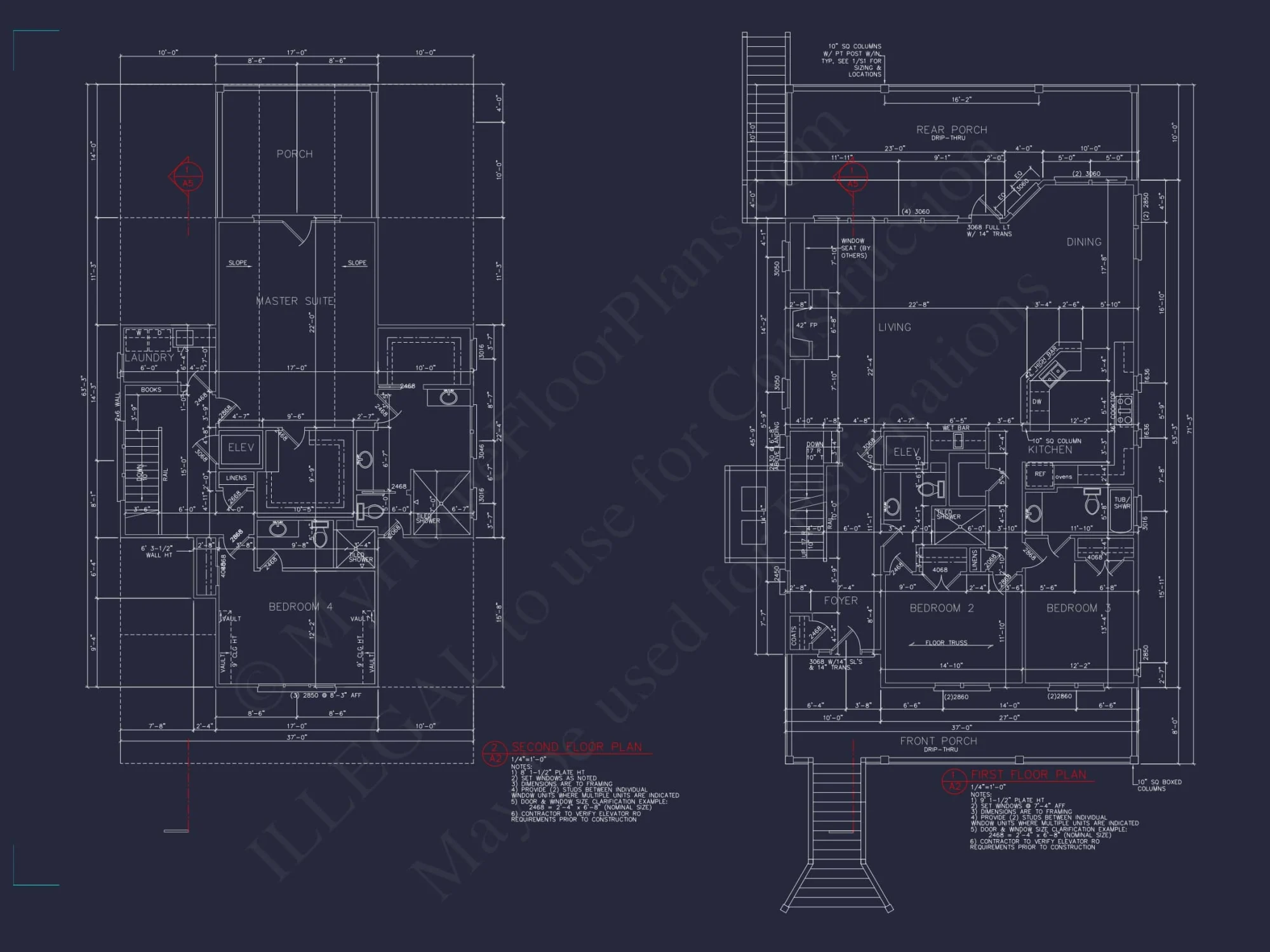 Expansive Coastal house Plan with 4 Bedrooms and 3 Stories