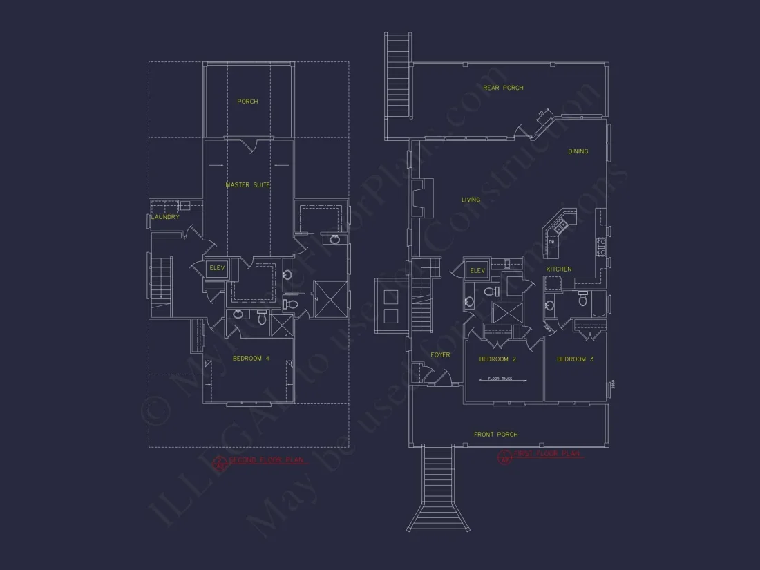Expansive Coastal house Plan with 4 Bedrooms and 3 Stories