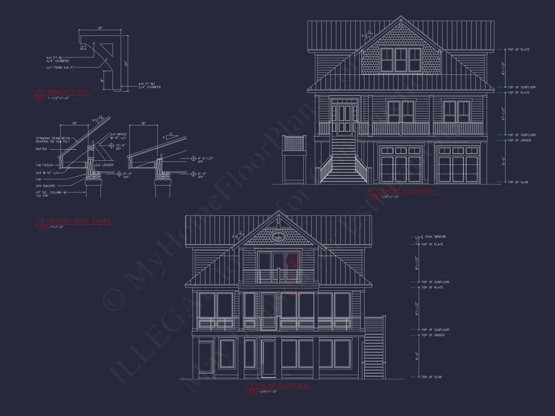 Expansive Coastal house Plan with 4 Bedrooms and 3 Stories