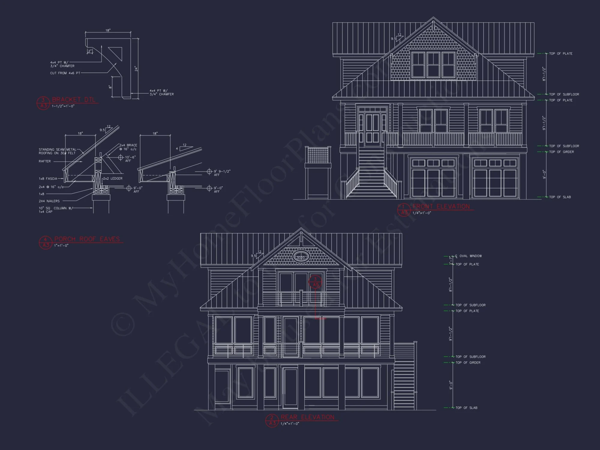 Expansive Coastal house Plan with 4 Bedrooms and 3 Stories