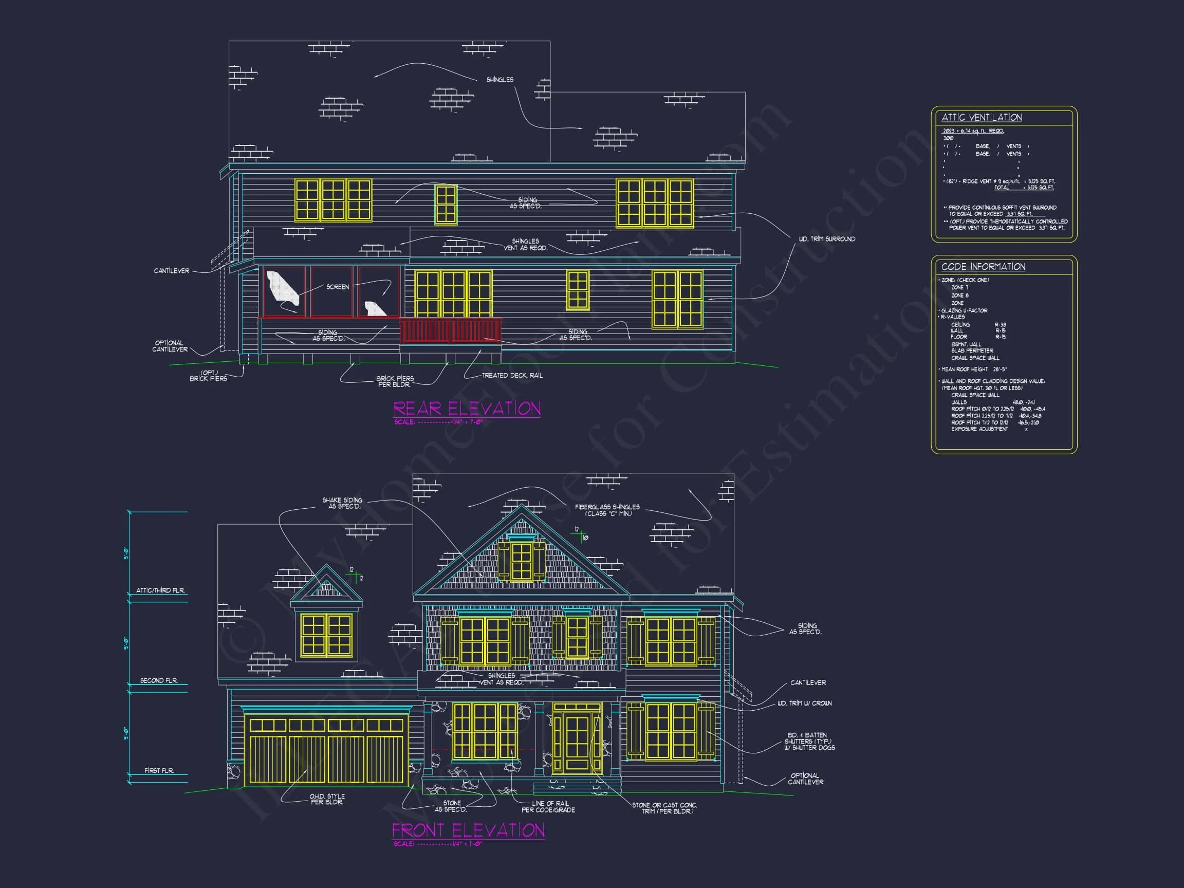 15-2051 HOUSE PLAN - 4-Bed, 5-Bath, 3,014 SF Traditional Craftsman House Plan 29 Versatile house Plan with 3 Floors