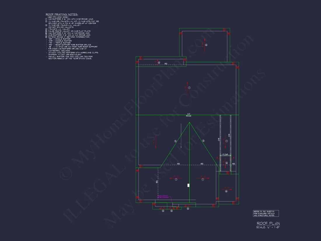 Craftsman house Floor Plan: 2540 Sq Ft, 2-Story Blueprint