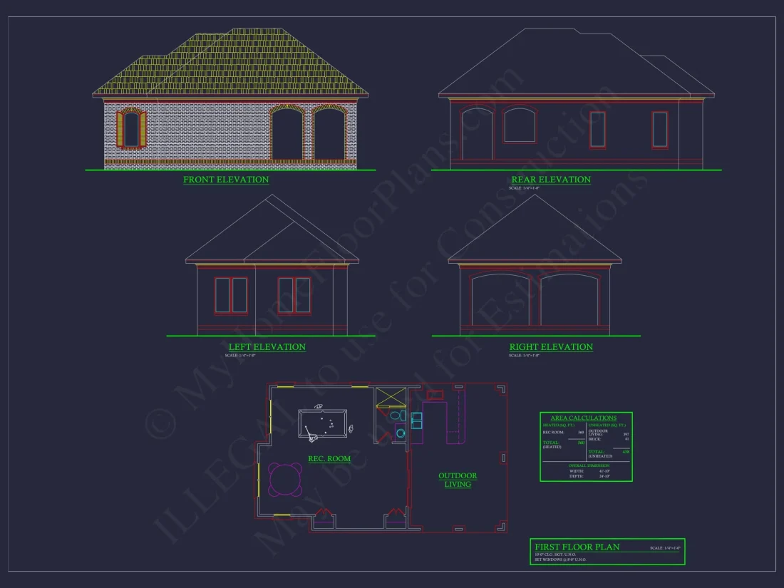 Luxury house Plan with 3-Car Garage