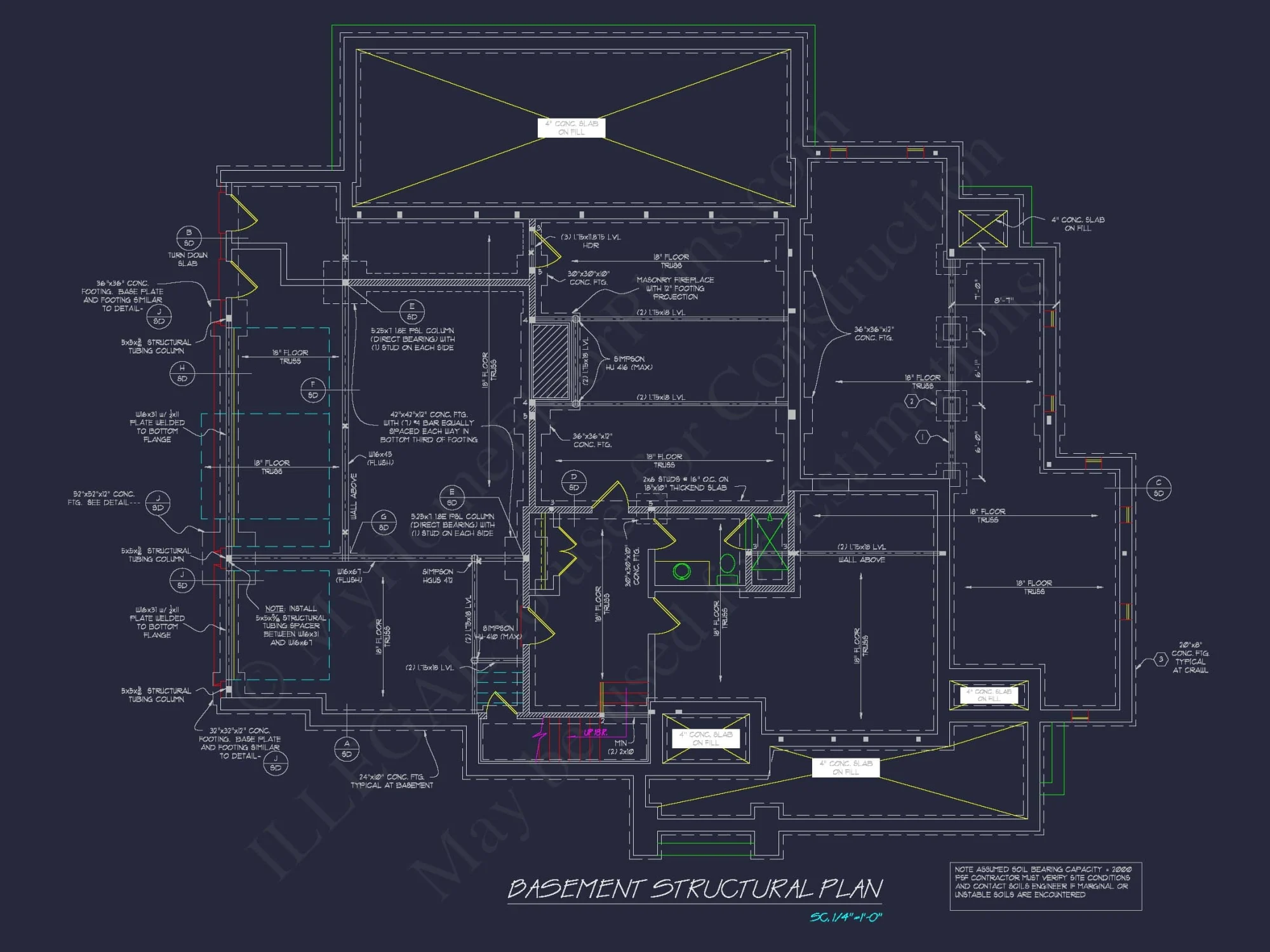 French Country house Plan with 5 Bedrooms, 2-Story CAD Blueprint