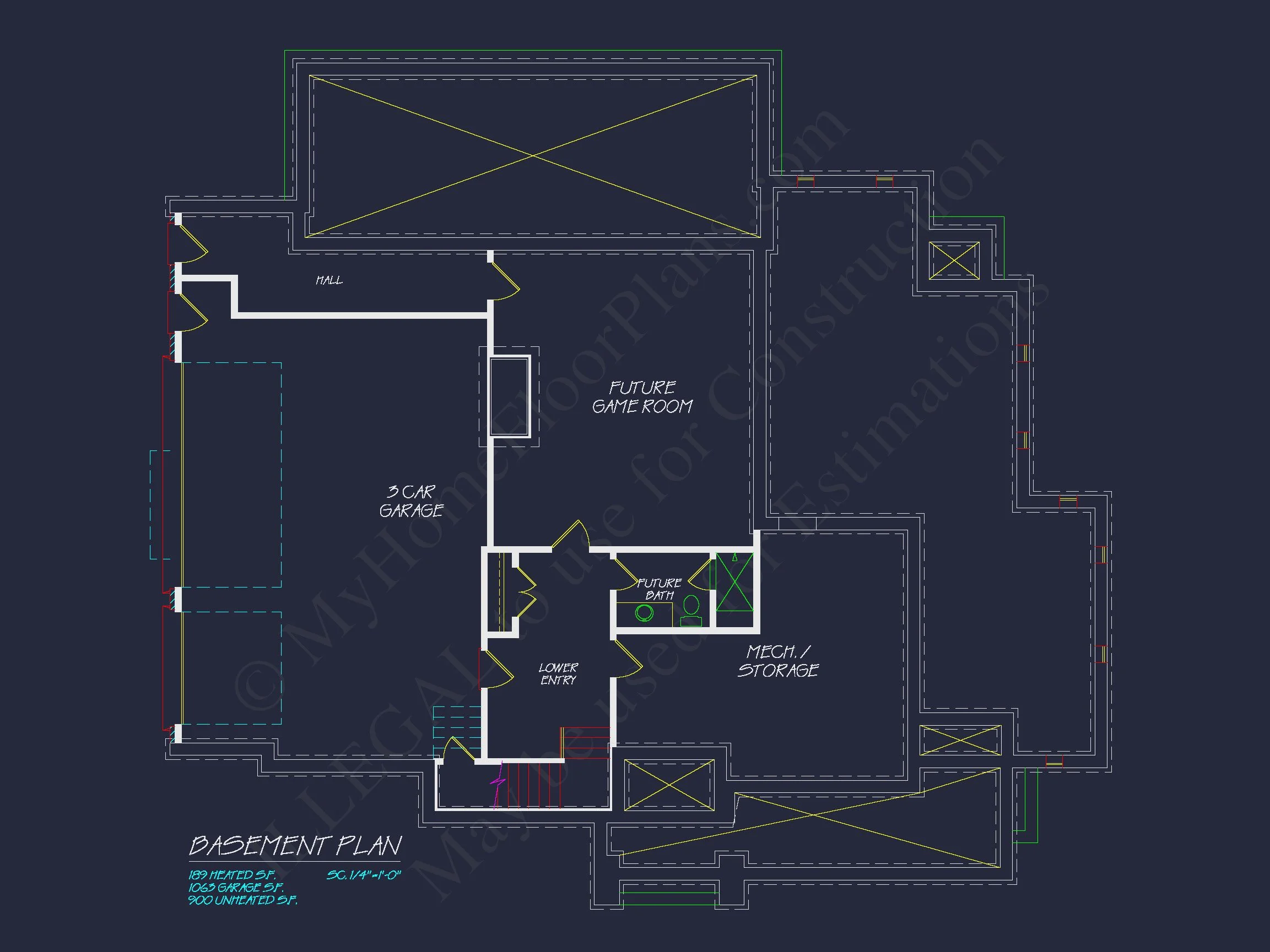 15-1927 HOUSE PLAN - French Country House Plan with 5 Bedrooms, 2-Story CAD Blueprint 7 French Country house Plan with 5 Bedrooms, 2-Story CAD Blueprint