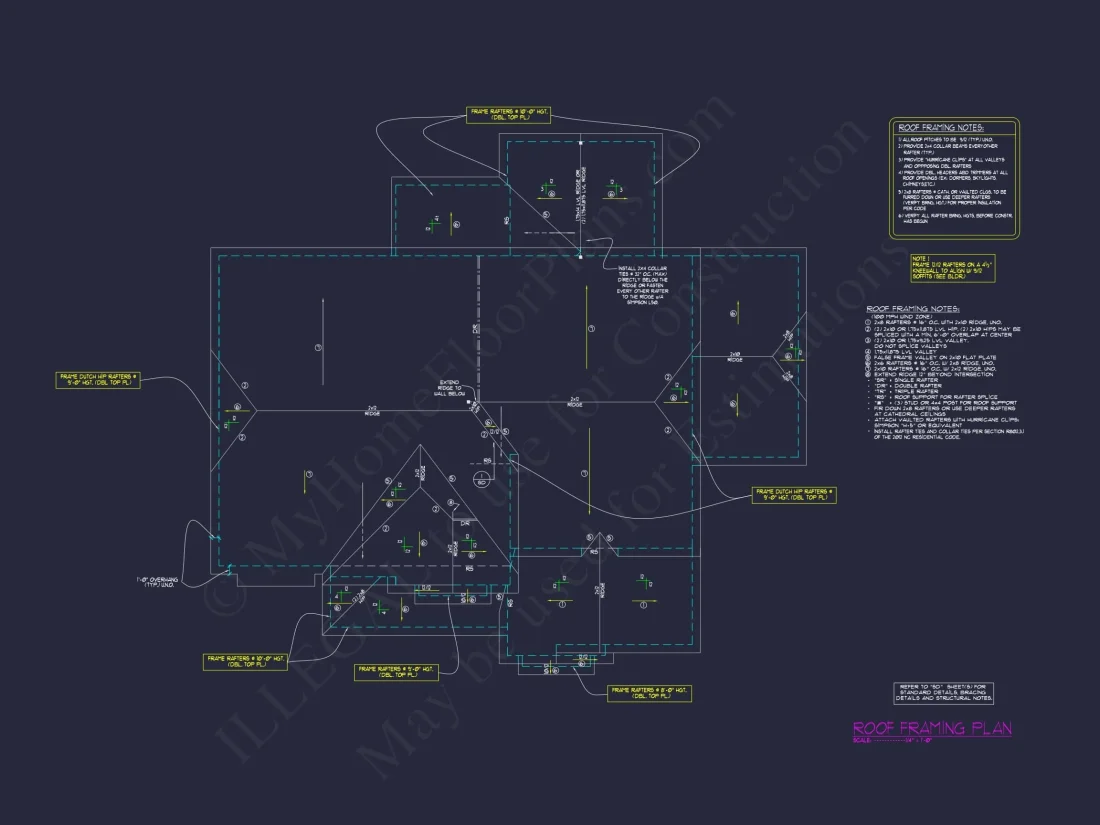 Spacious house Plan with 5 Beds, 4.5 Baths, and Modern Blueprint