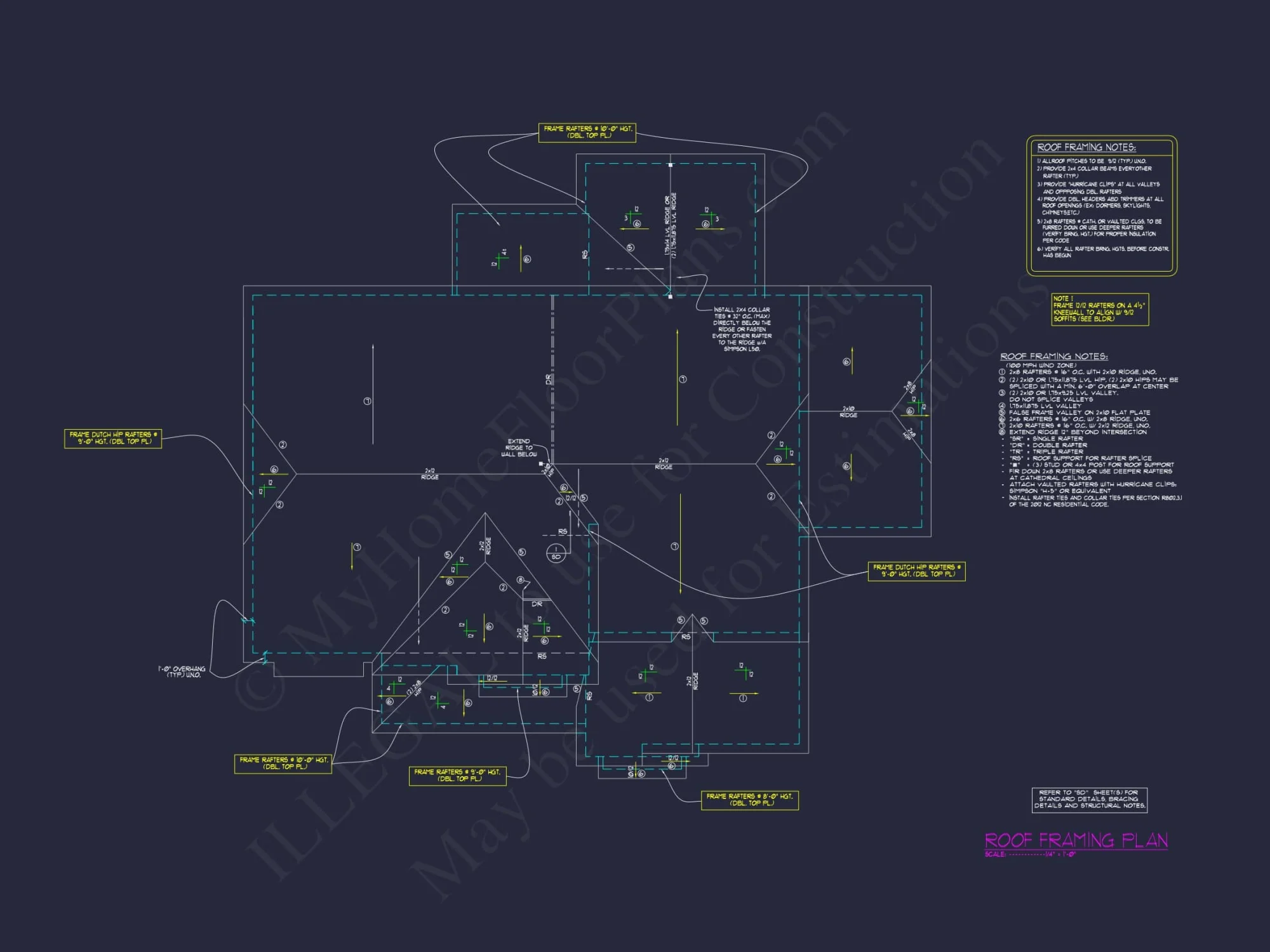 Spacious house Plan with 5 Beds, 4.5 Baths, and Modern Blueprint