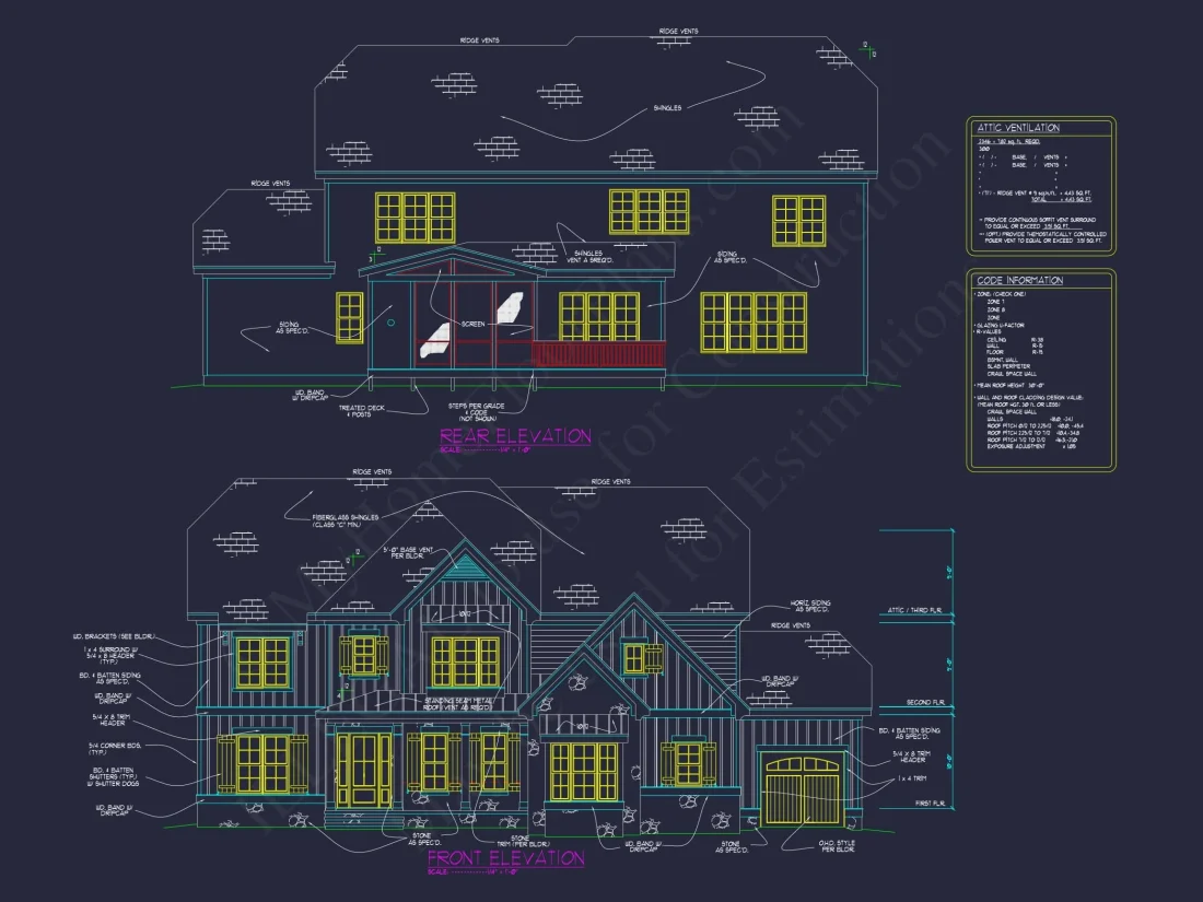 Spacious house Plan with 5 Beds, 4.5 Baths, and Modern Blueprint