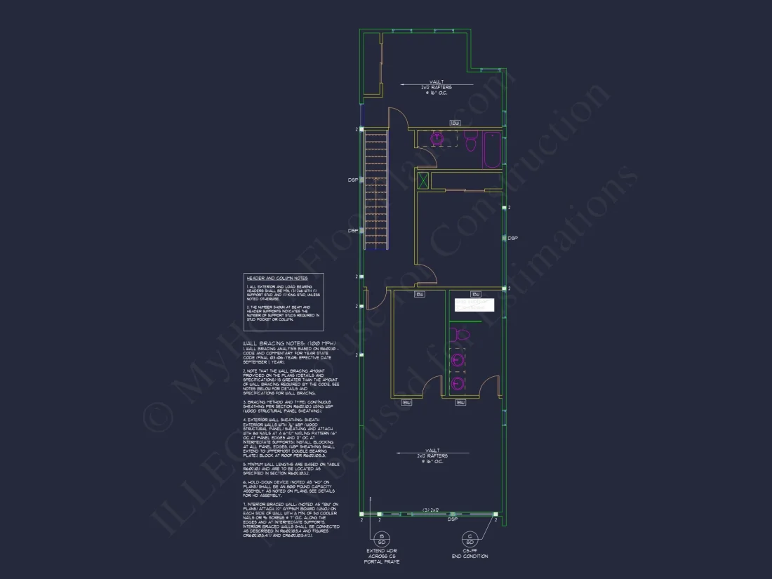 Modern house Plan with Detailed CAD Design and Open Floor Plan