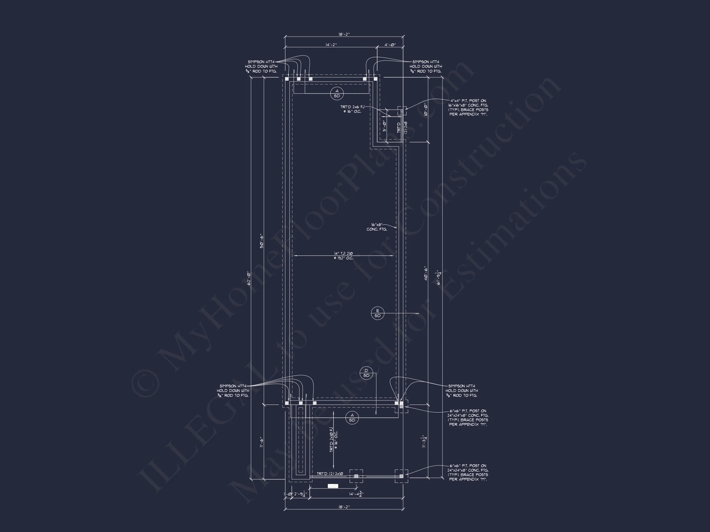 15-1907 HOUSE PLAN - 3-Bed, 2.5-Bath Modern House Plan – 1,956 Sq Ft, 2 Stories with Open Floor Plan & Office 10 Modern house Plan with Detailed CAD Design and Open Floor Plan