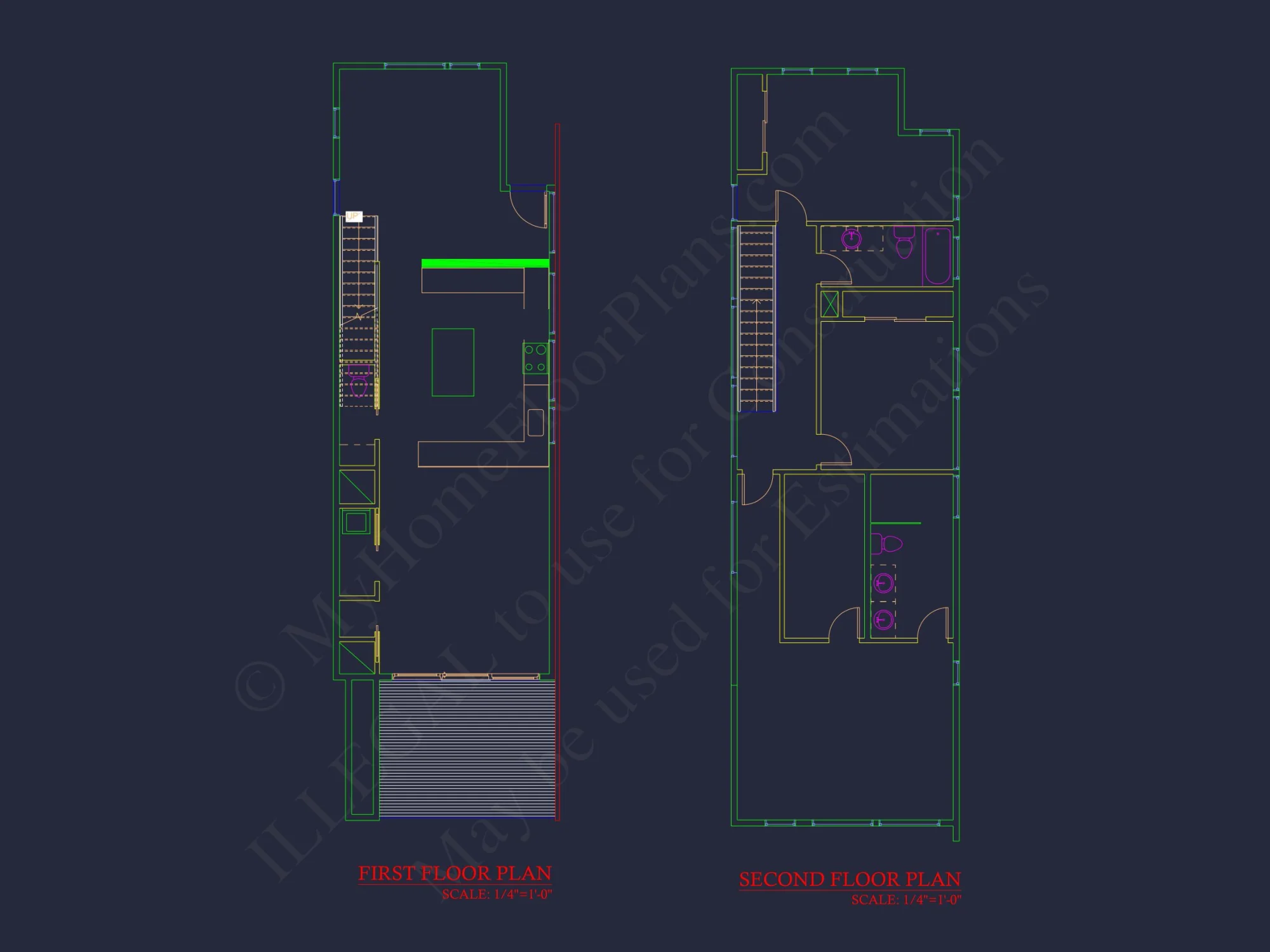Modern house Plan with Detailed CAD Design and Open Floor Plan