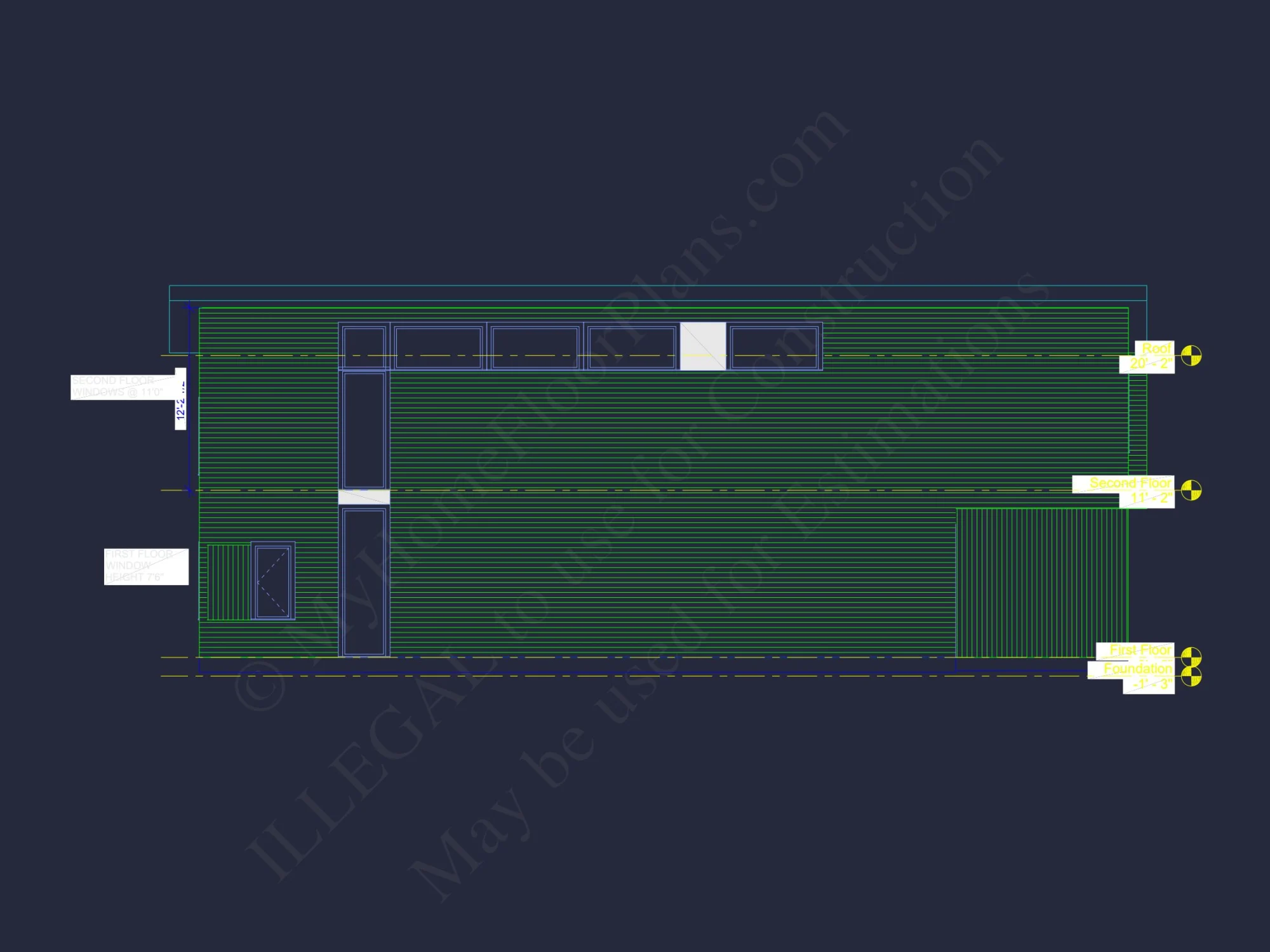 Modern house Plan with Detailed CAD Design and Open Floor Plan