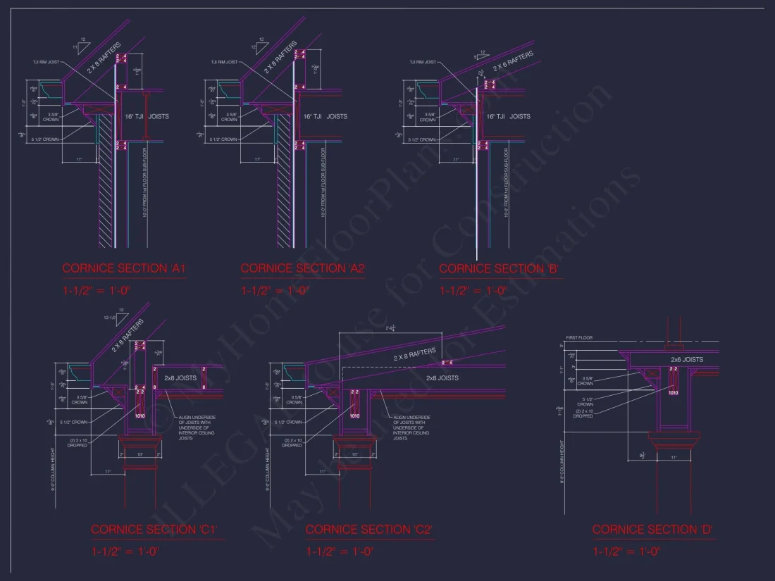 Elegant 3.5-Story house Design with CAD Blueprints & Features