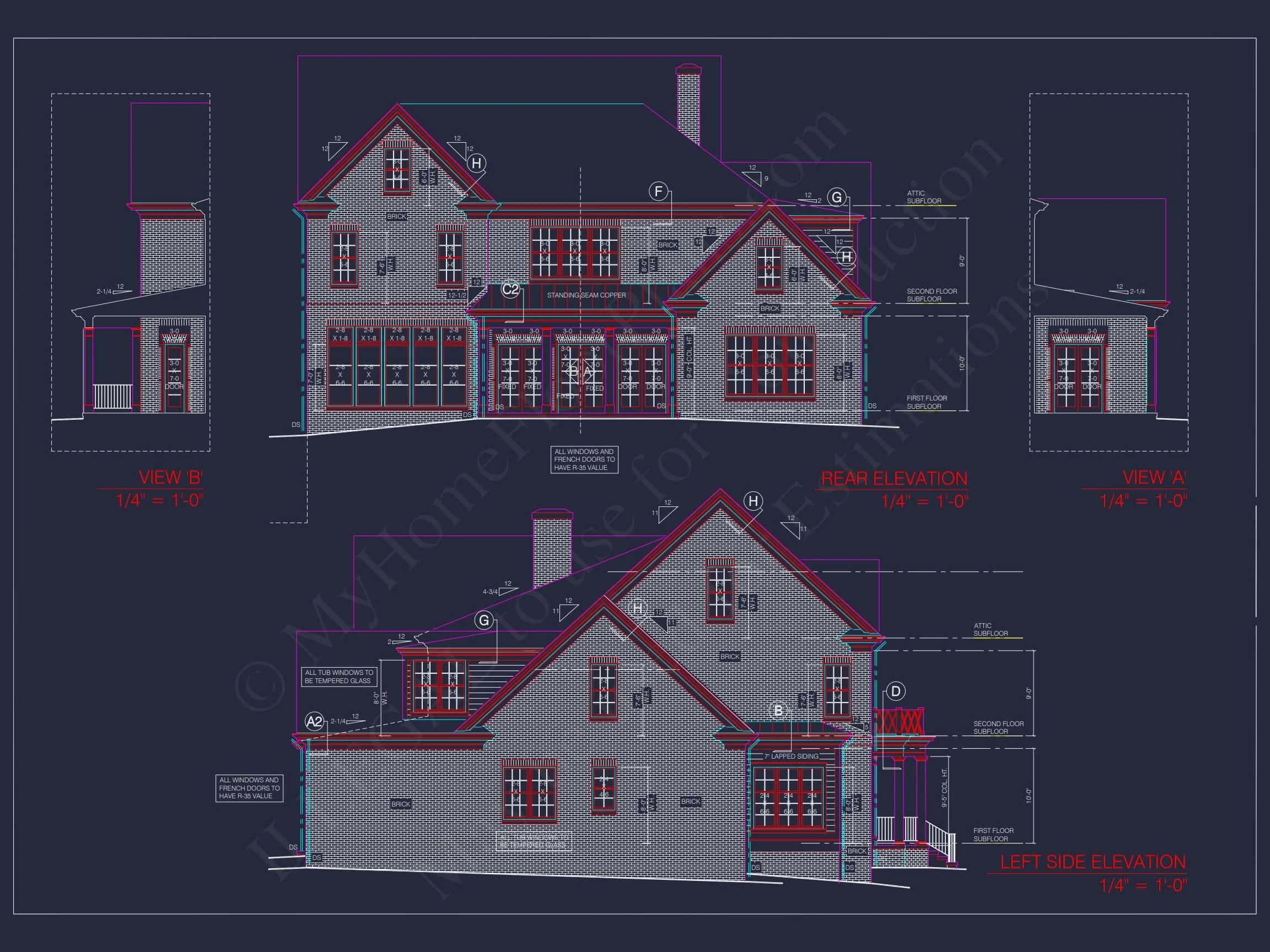 15-1793 HOUSE PLAN - Elegant 3.5-Story House Design with CAD Blueprints & Features 3 Elegant 3.5-Story house Design with CAD Blueprints & Features