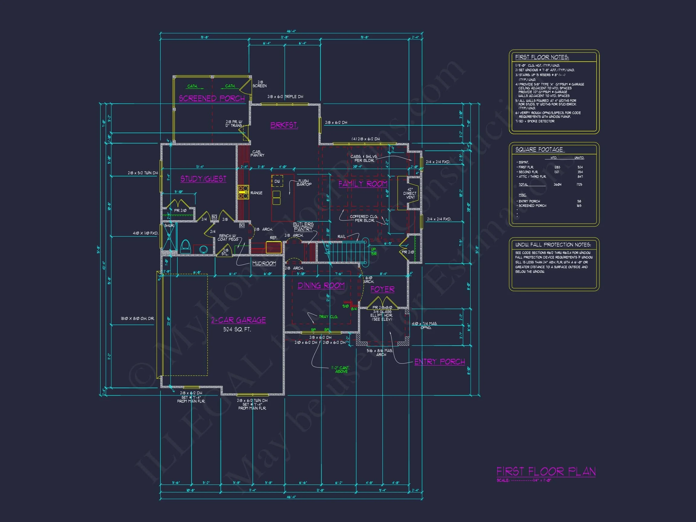 Craftsman house Plan Blueprint with Spacious Floor Designs