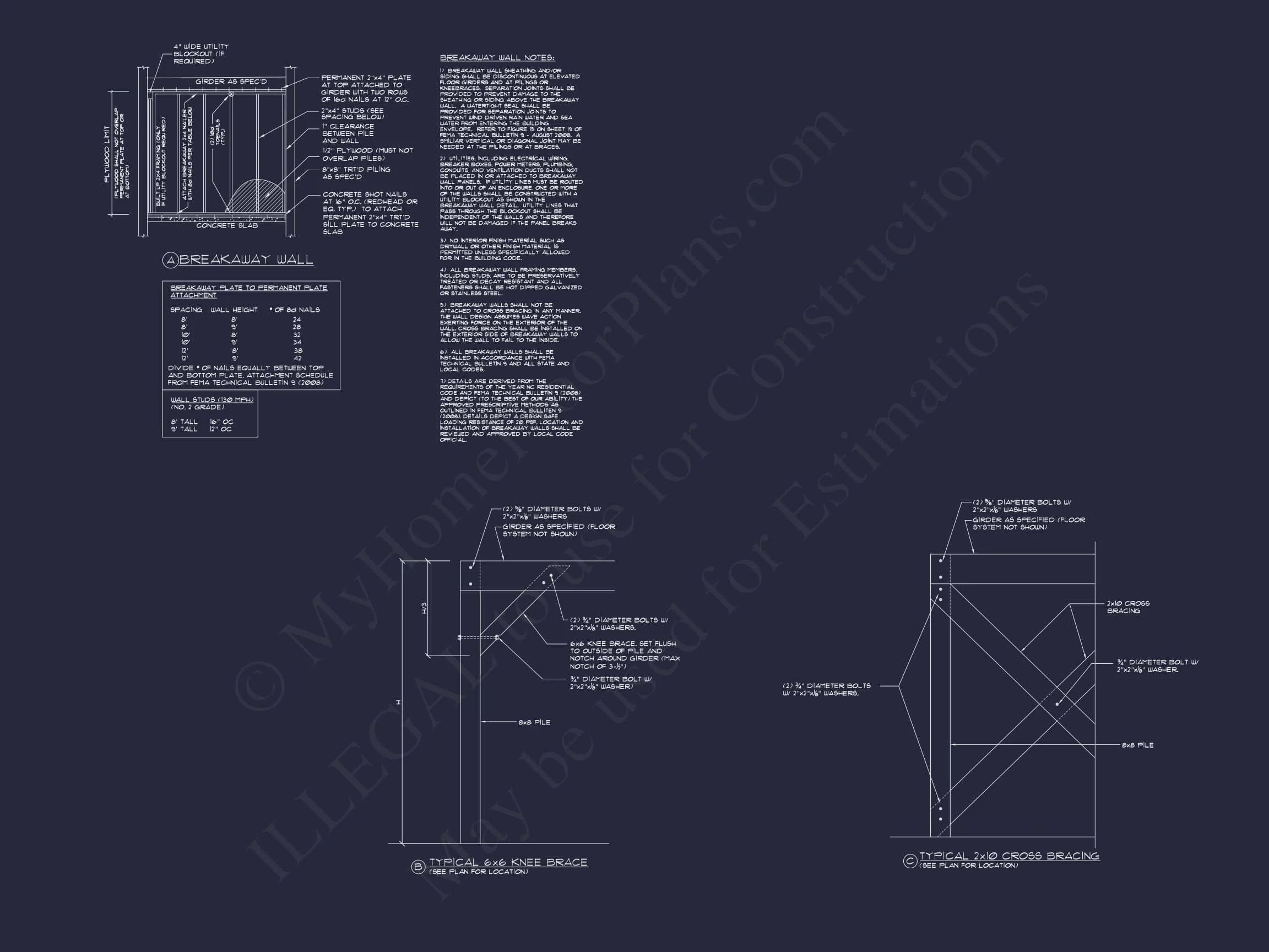 15-1713 HOUSE PLAN - Beach House Plan - Spacious 2-Story CAD Floor Designs 17 Beach house Plan - Spacious 2-Story CAD Floor Designs