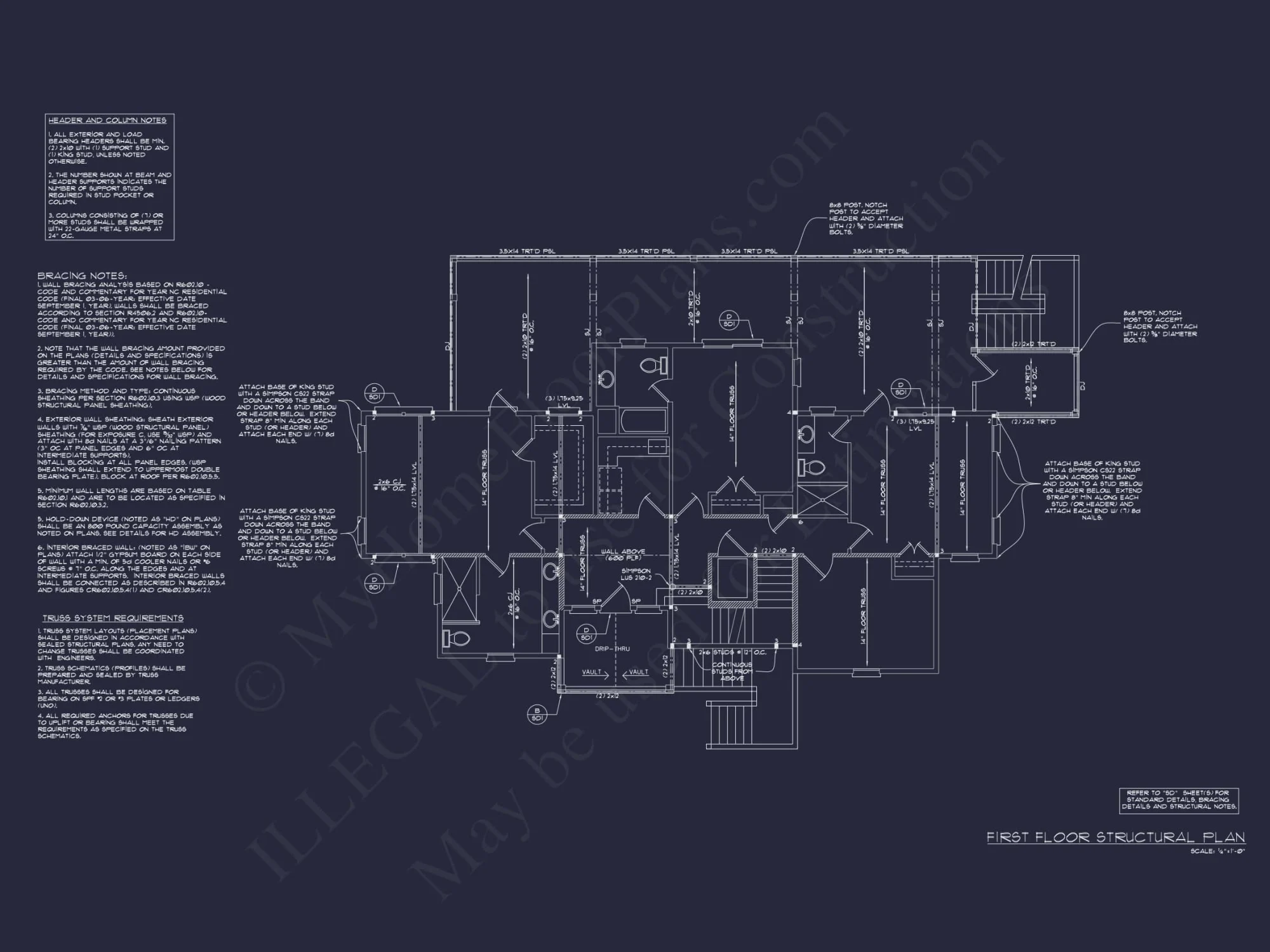 Beach house Plan - Spacious 2-Story CAD Floor Designs