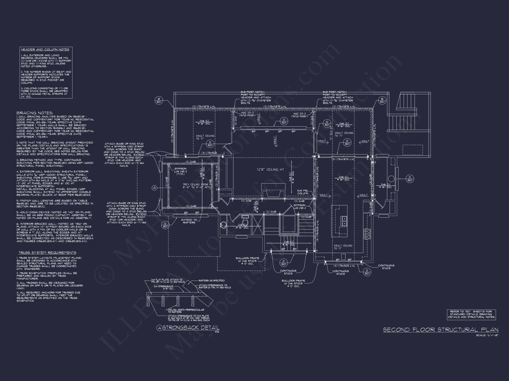 Beach house Plan - Spacious 2-Story CAD Floor Designs