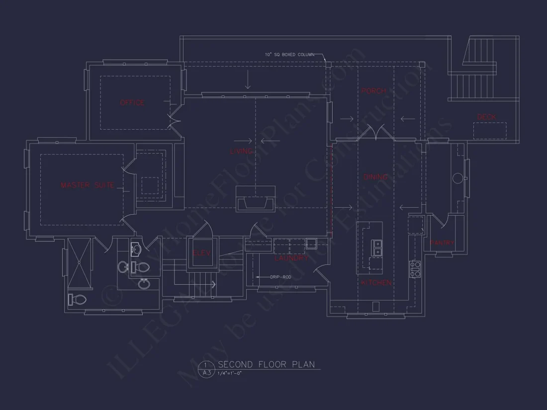 Beach house Plan - Spacious 2-Story CAD Floor Designs