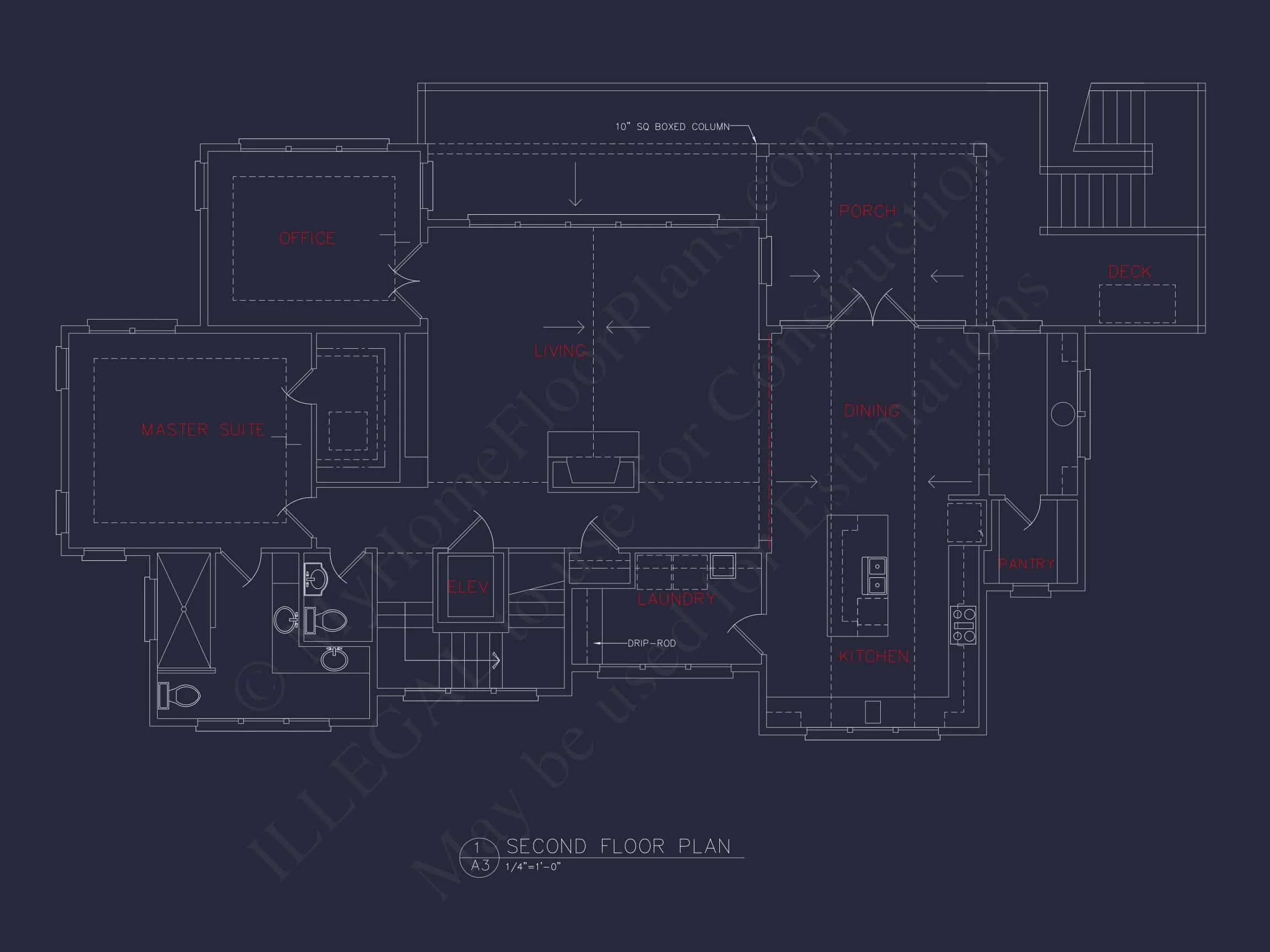 15-1713 HOUSE PLAN - Beach House Plan - Spacious 2-Story CAD Floor Designs 9 Beach house Plan - Spacious 2-Story CAD Floor Designs