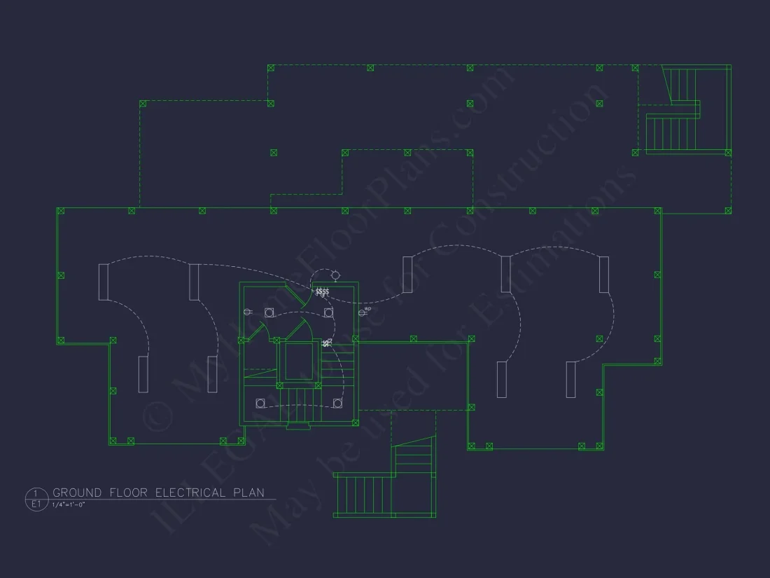 Beach house Plan - Spacious 2-Story CAD Floor Designs