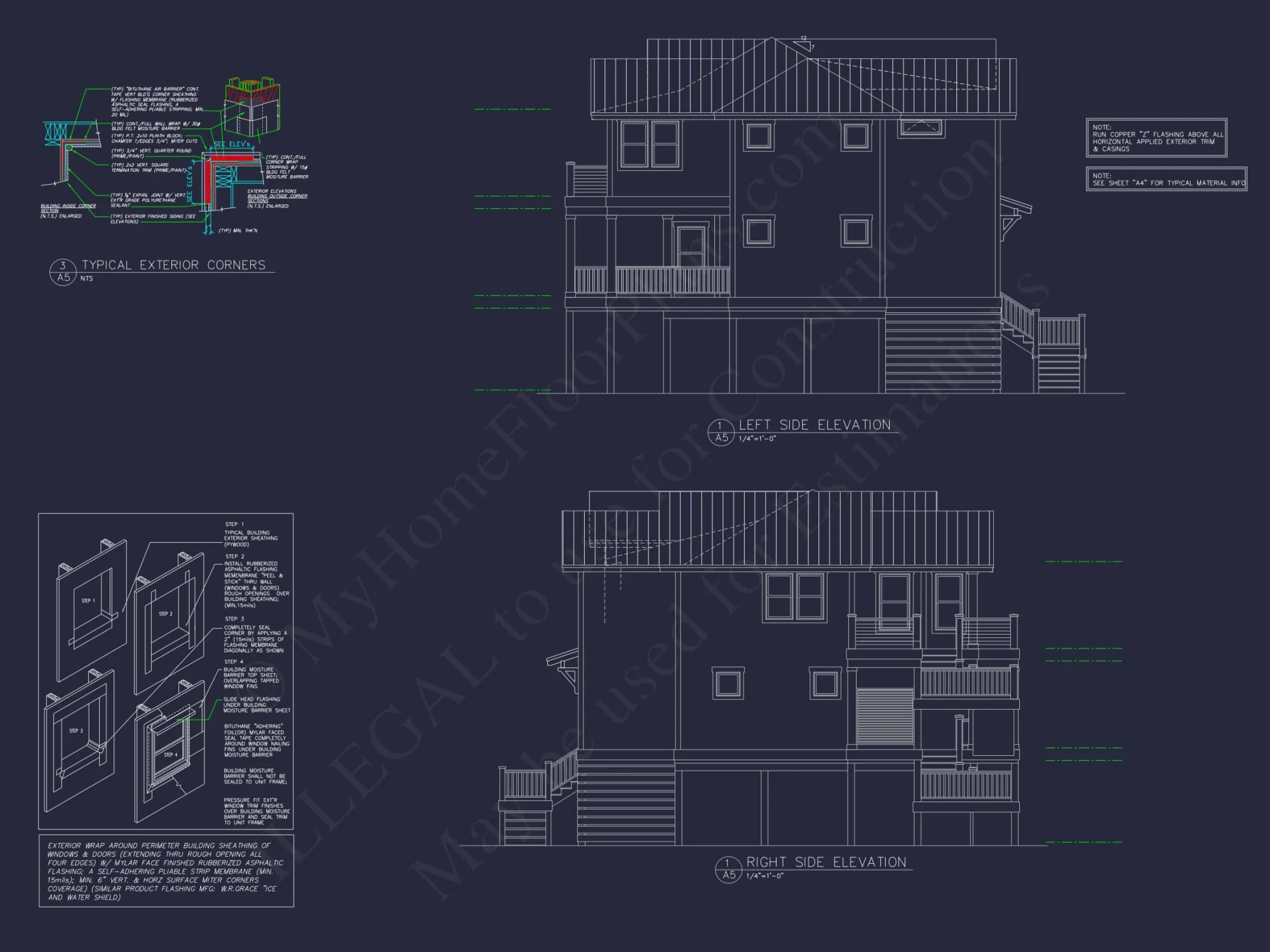 Beach house Plan - Spacious 2-Story CAD Floor Designs