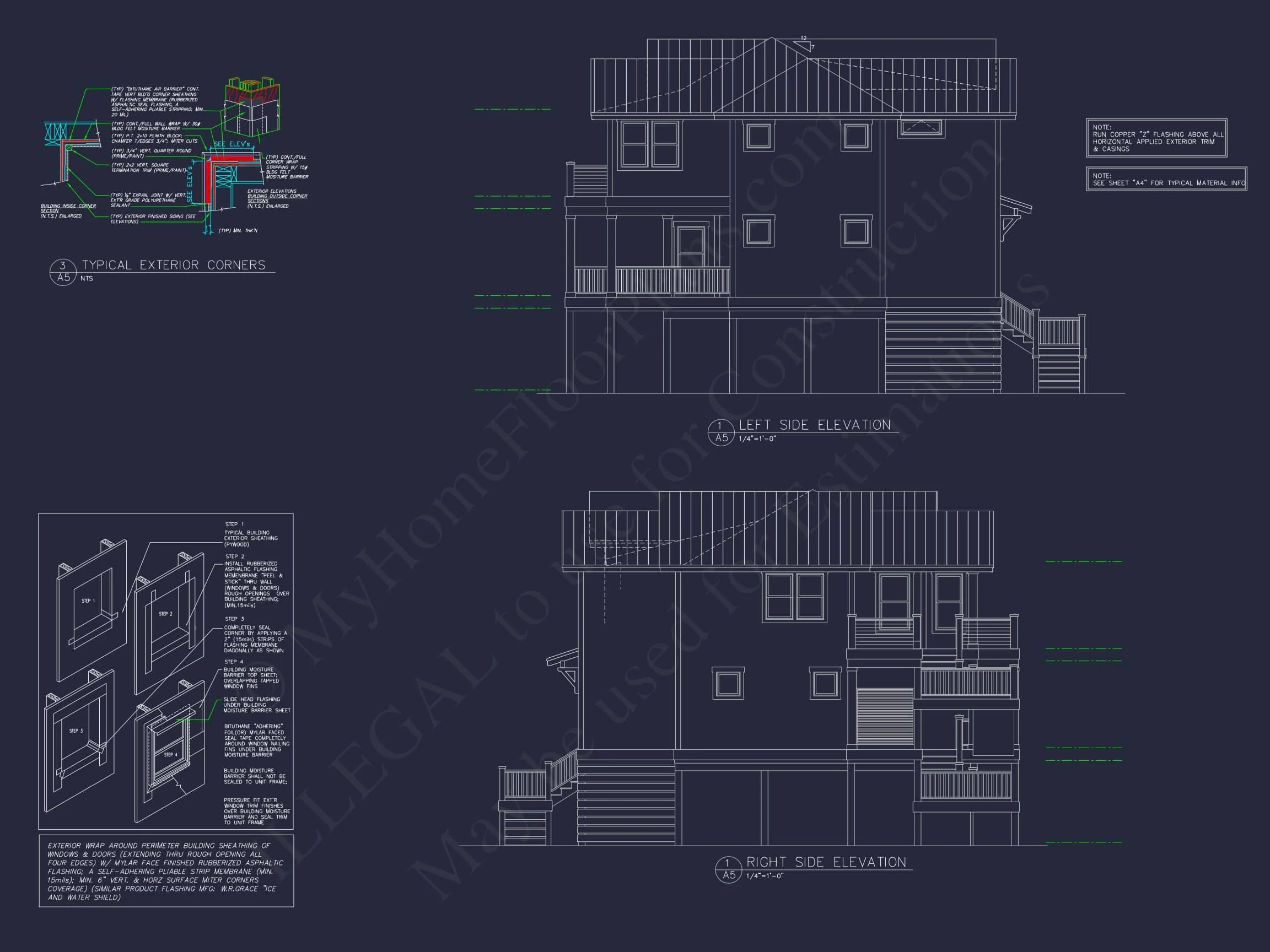 15-1713 HOUSE PLAN - Beach House Plan - Spacious 2-Story CAD Floor Designs 3 Beach house Plan - Spacious 2-Story CAD Floor Designs