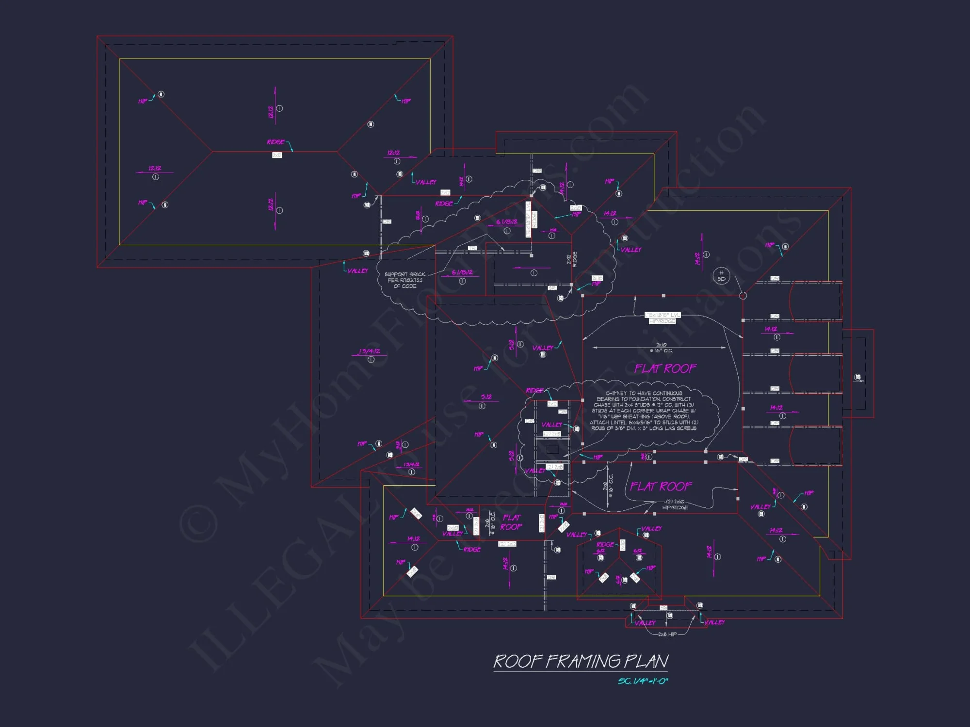 French Country 2-Story house Plan: 4-Bed, 3.5 Bath, Blueprint
