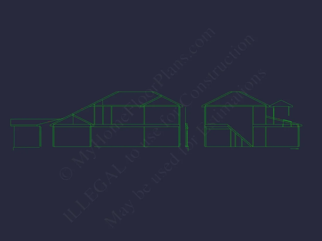 Spacious house Floor Plan with Blueprint & CAD Designs