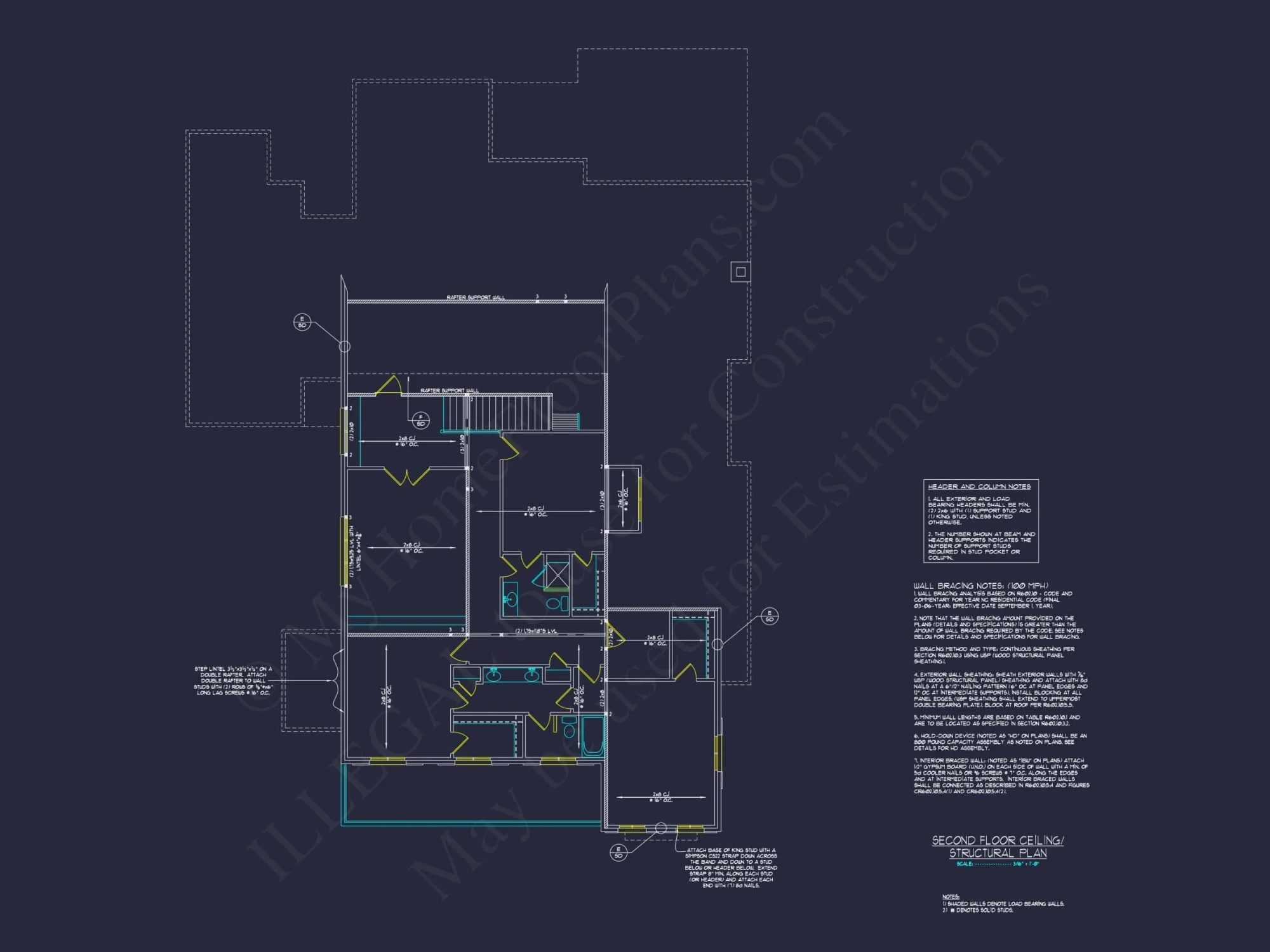 Spacious house Floor Plan with Blueprint & CAD Designs