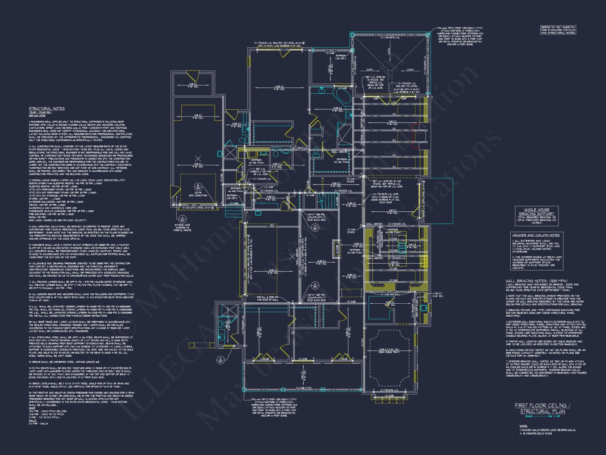 Spacious house Floor Plan with Blueprint & CAD Designs