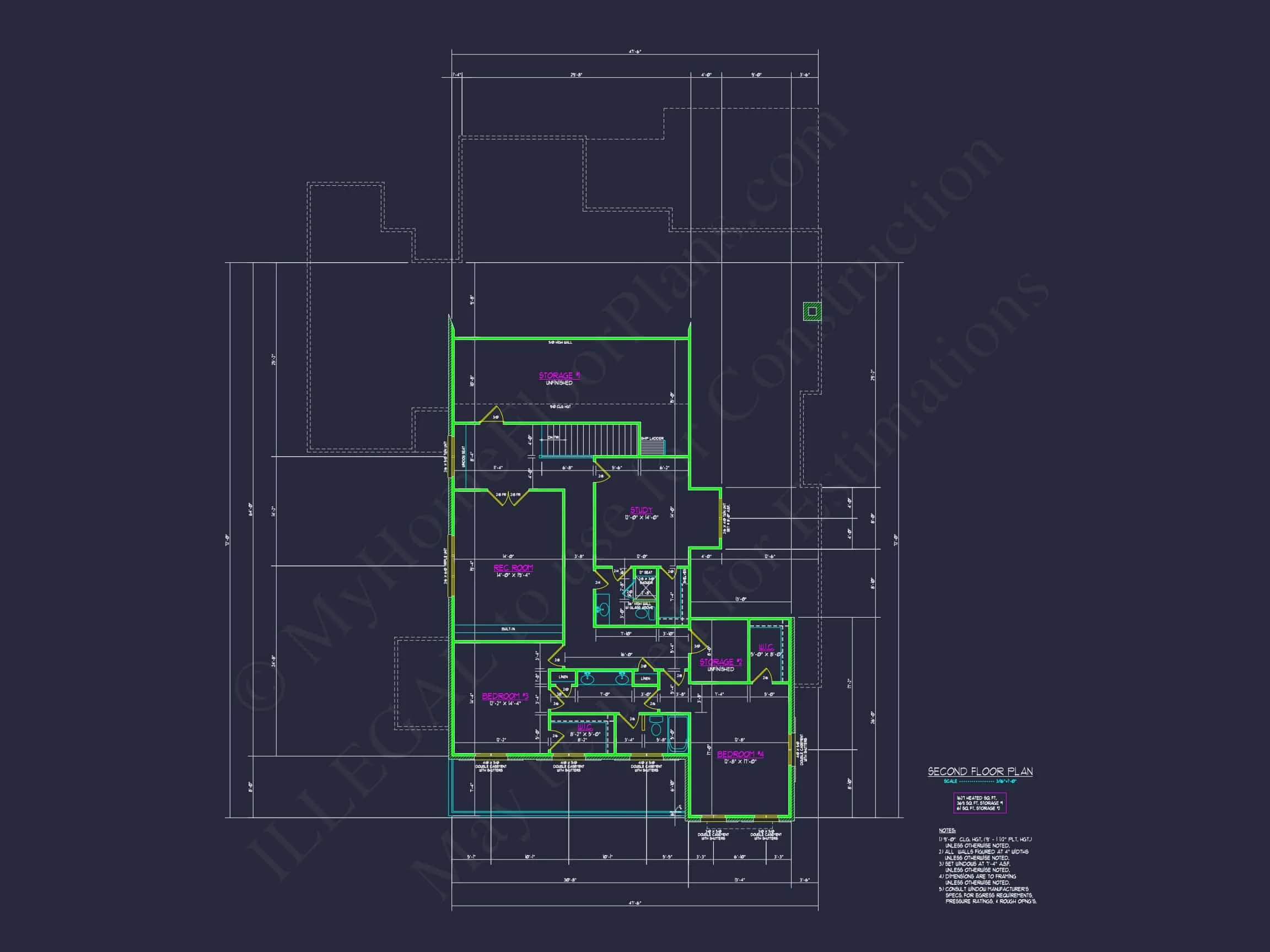 15-1548 HOUSE PLAN - Spacious House Floor Plan with Blueprint & CAD Designs 6 Spacious house Floor Plan with Blueprint & CAD Designs