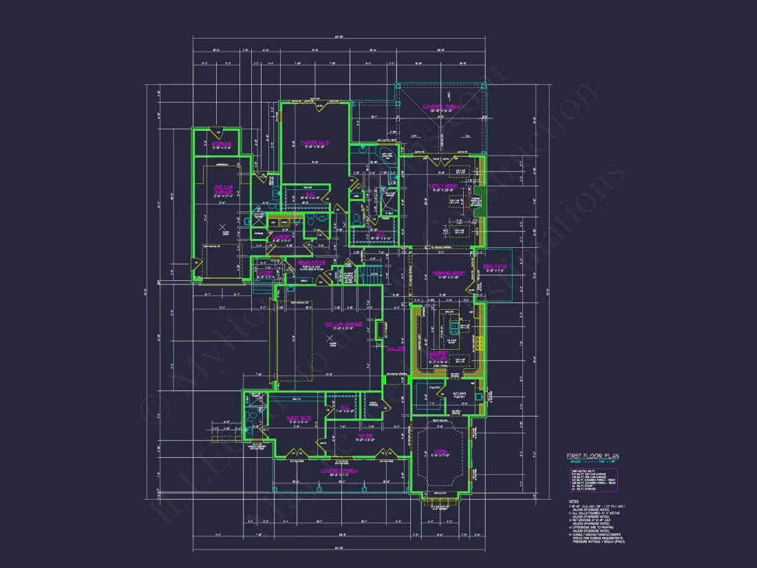 Spacious house Floor Plan with Blueprint & CAD Designs