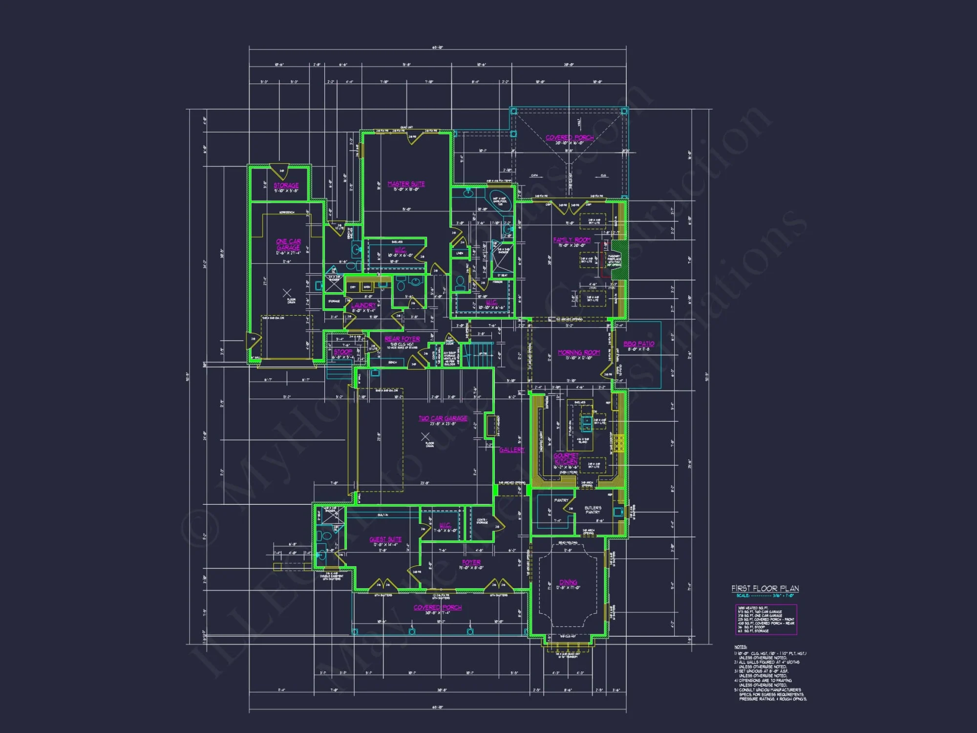 Spacious house Floor Plan with Blueprint & CAD Designs