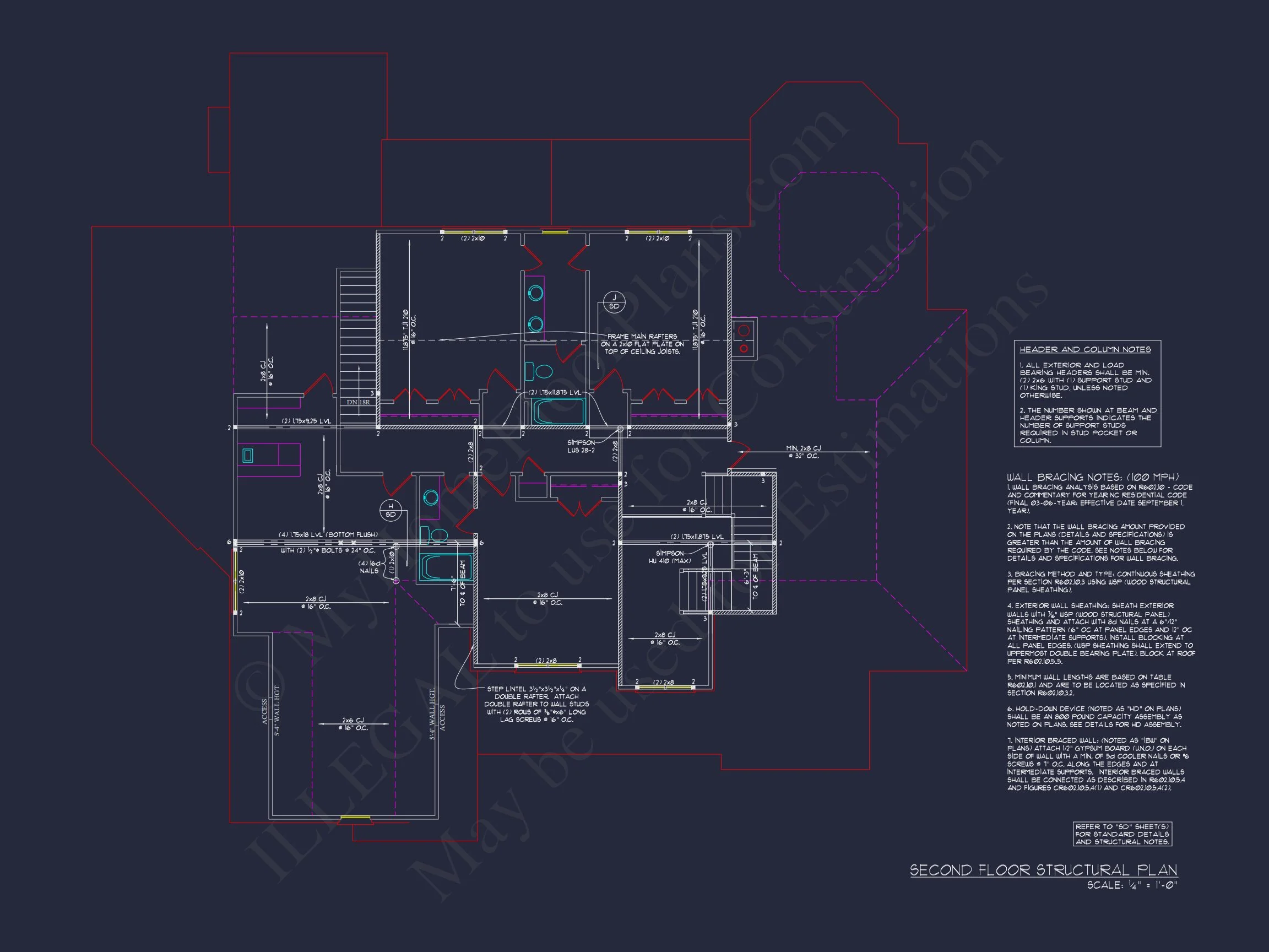 15-1532 HOUSE PLAN - Modern House Plan with 2 Floors, 4 Bedrooms, and CAD Blueprint Designs 10 Modern house Plan with 2 Floors, 4 Bedrooms, and CAD Blueprint Designs