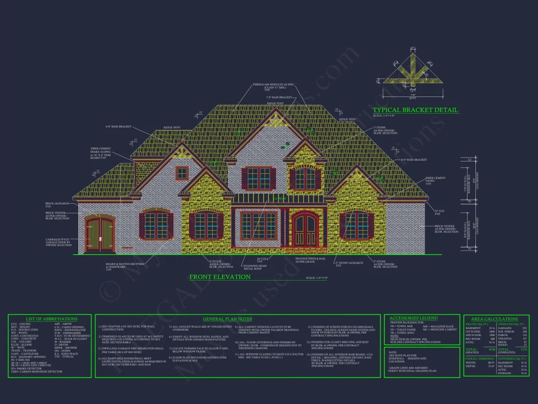 Modern house Plan with 2 Floors, 4 Bedrooms, and CAD Blueprint Designs