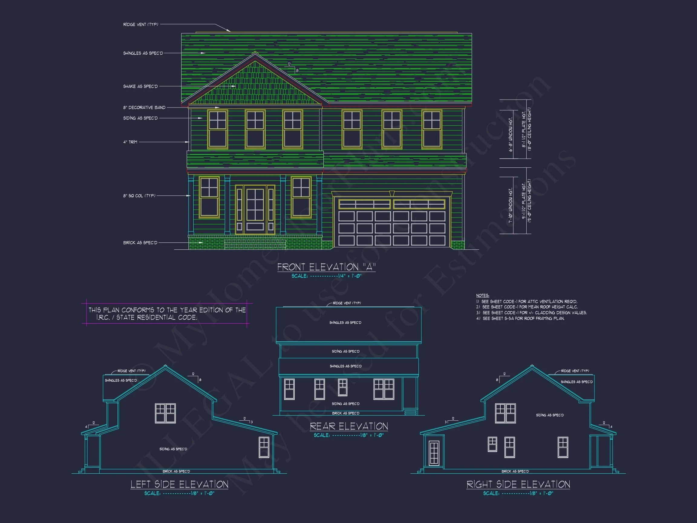 15-1495 HOUSE PLAN - 3-Bed, 2.5-Bath Modern Suburban House Plan – 2,337 Sq Ft with Bonus Room & Porches 29 3 Bedroom house Plan with CAD Blueprints for Modern Designs