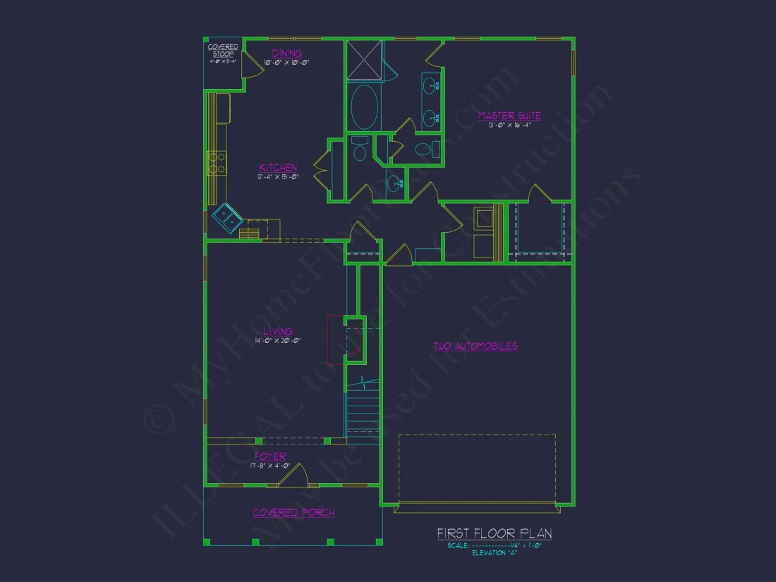 3 Bedroom house Plan with CAD Blueprints for Modern Designs