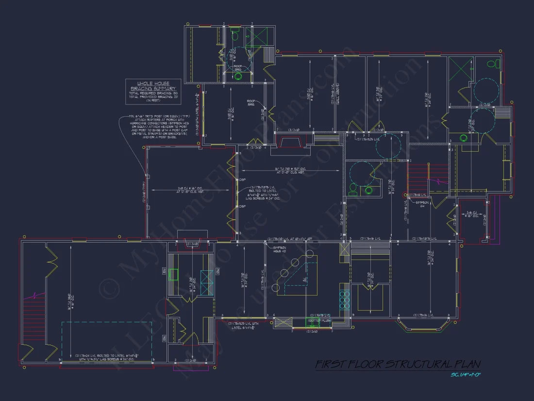 Discover This Colonial Floor Plan with a Spacious CAD house Design
