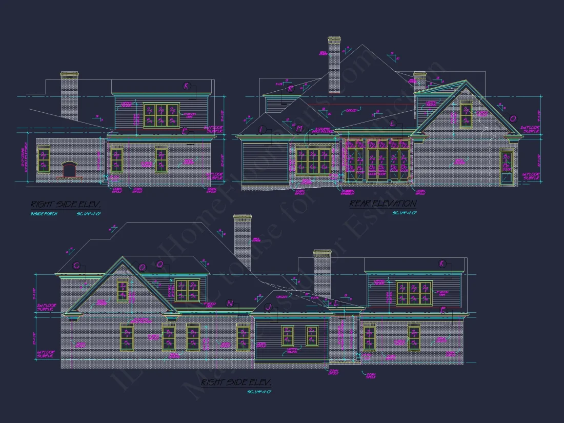 Discover This Colonial Floor Plan with a Spacious CAD house Design