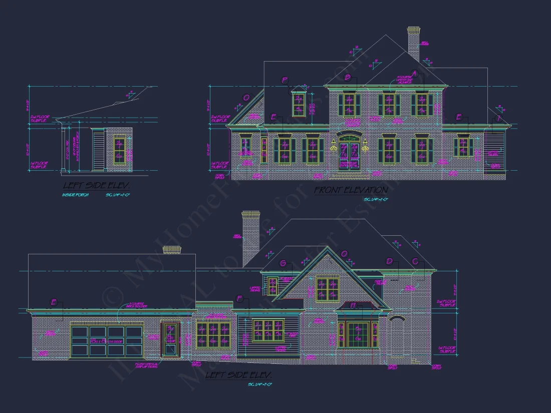 Discover This Colonial Floor Plan with a Spacious CAD house Design